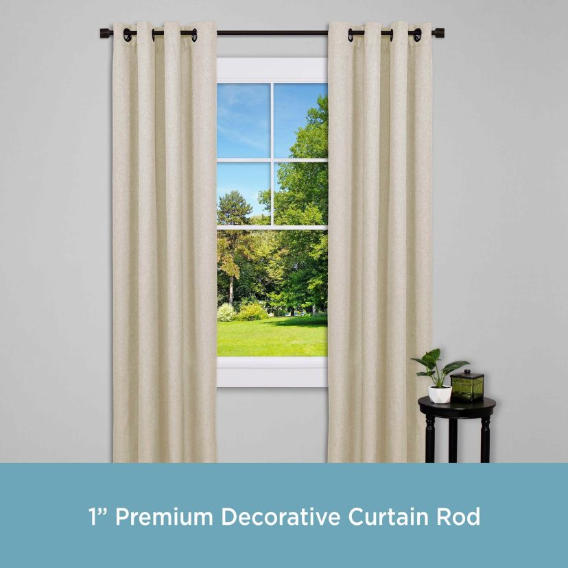 Astrid 1" Premium Decorative Window Curtain Rod