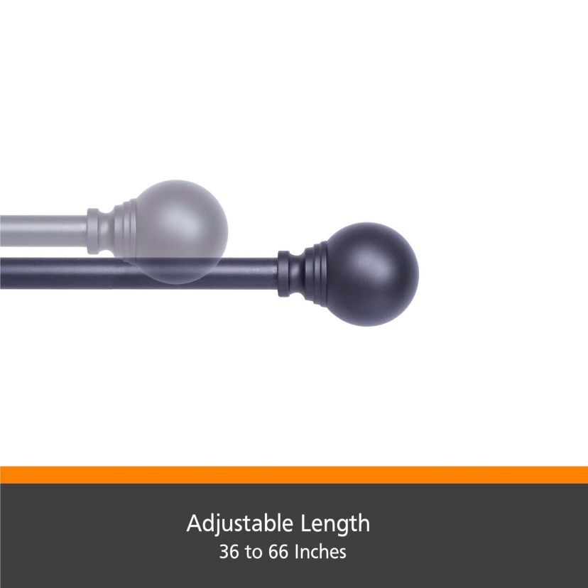 Fast Fit™ Dryden 5/8" Easy Install Decorative Window Curtain Rod