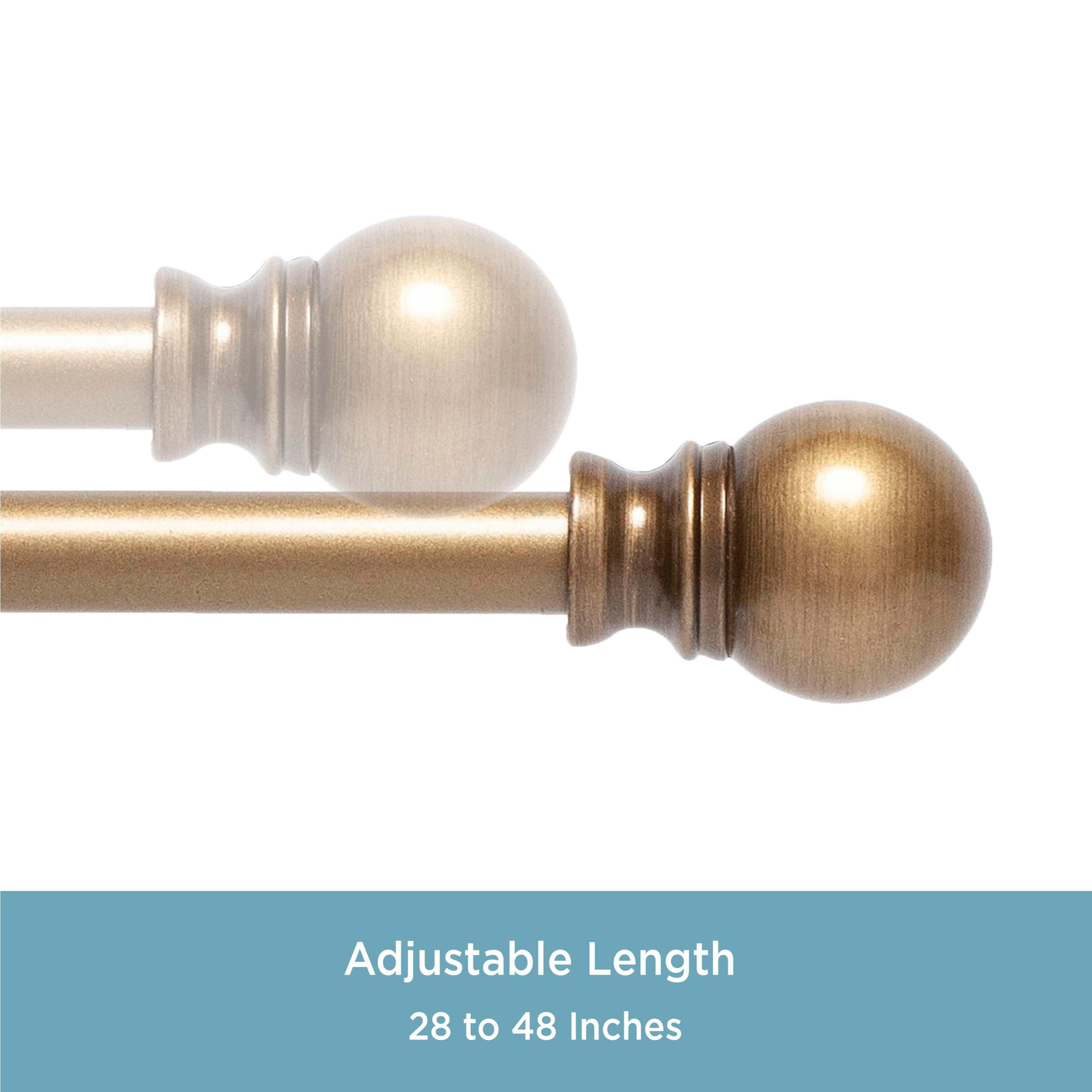 Davenport 1/2" Petite Café Decorative Window Curtain Rod