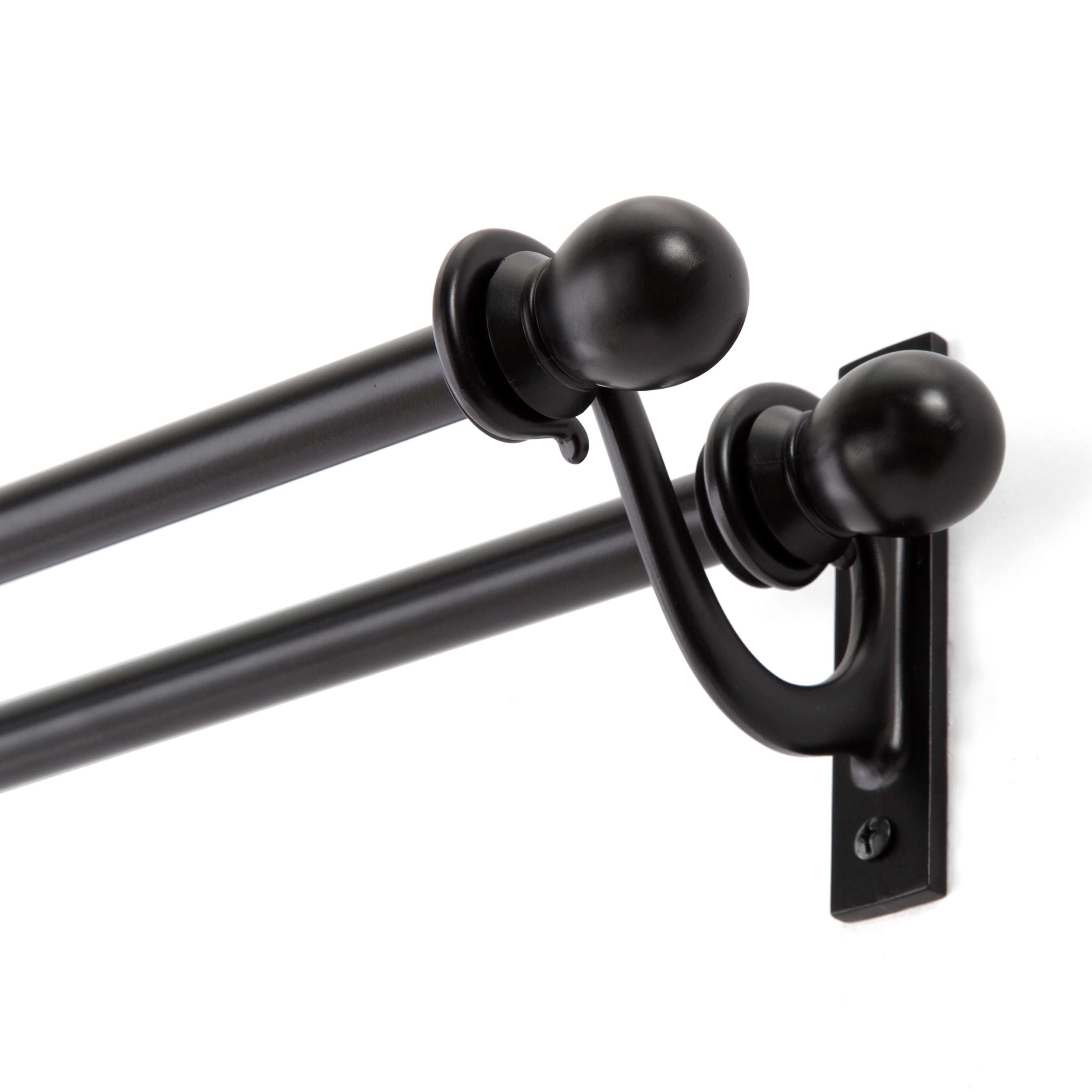 Scroll Ball 5/8" Standard Decorative Window Double Curtain Rod