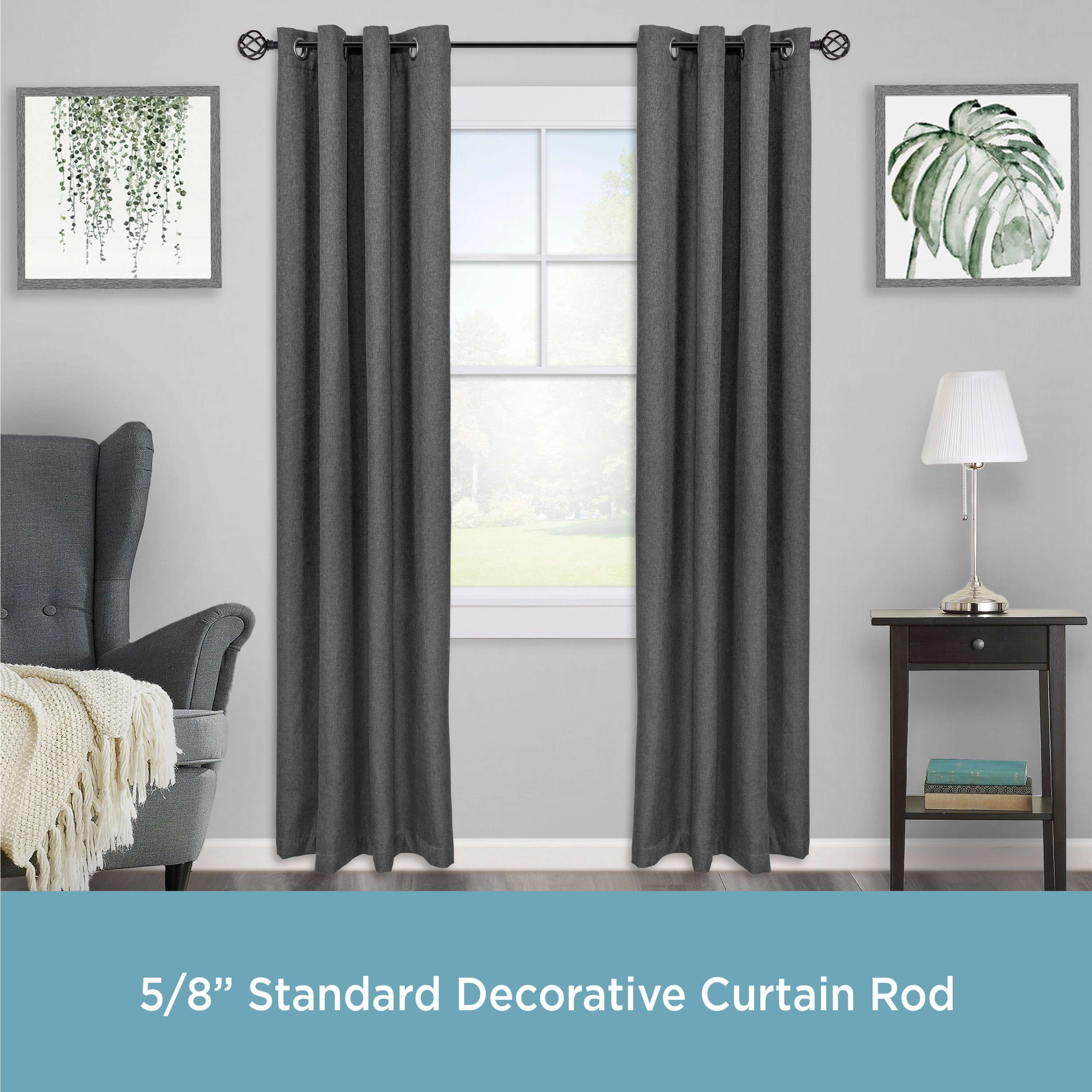 Cage 5/8" Standard Decorative Window Curtain Rod