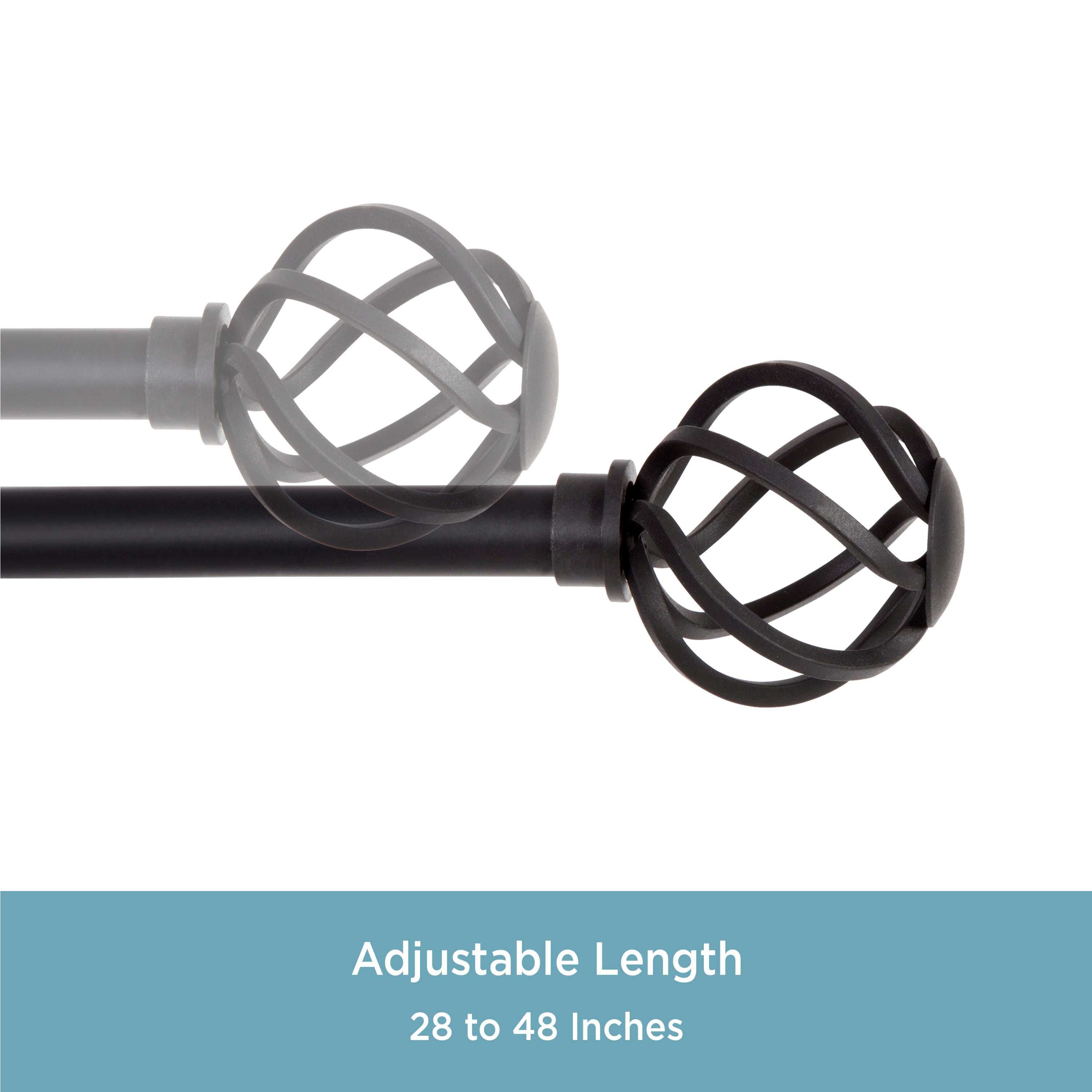 Cage 5/8" Standard Decorative Window Curtain Rod