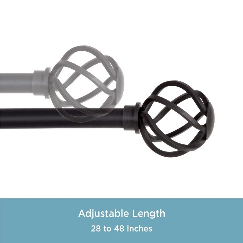 Cage 5/8" Standard Decorative Window Curtain Rod