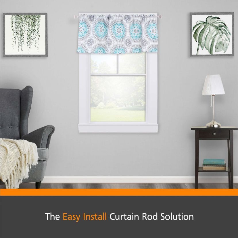 Xavier 1/2" Fast Fit™ Easy Install Decorative Window Curtain Rod