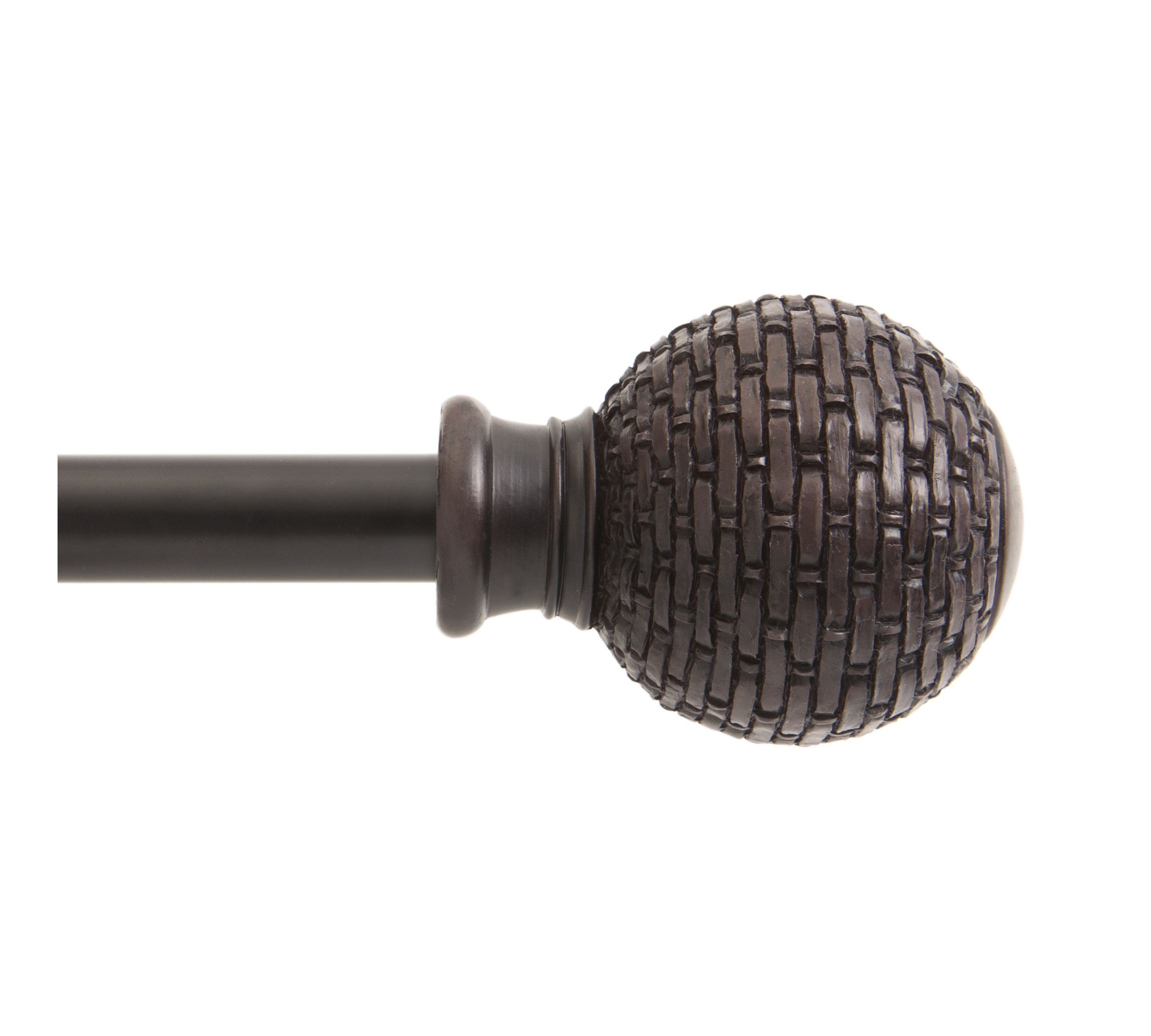 Woven Ball 5/8" Standard Decorative Window Curtain Rod