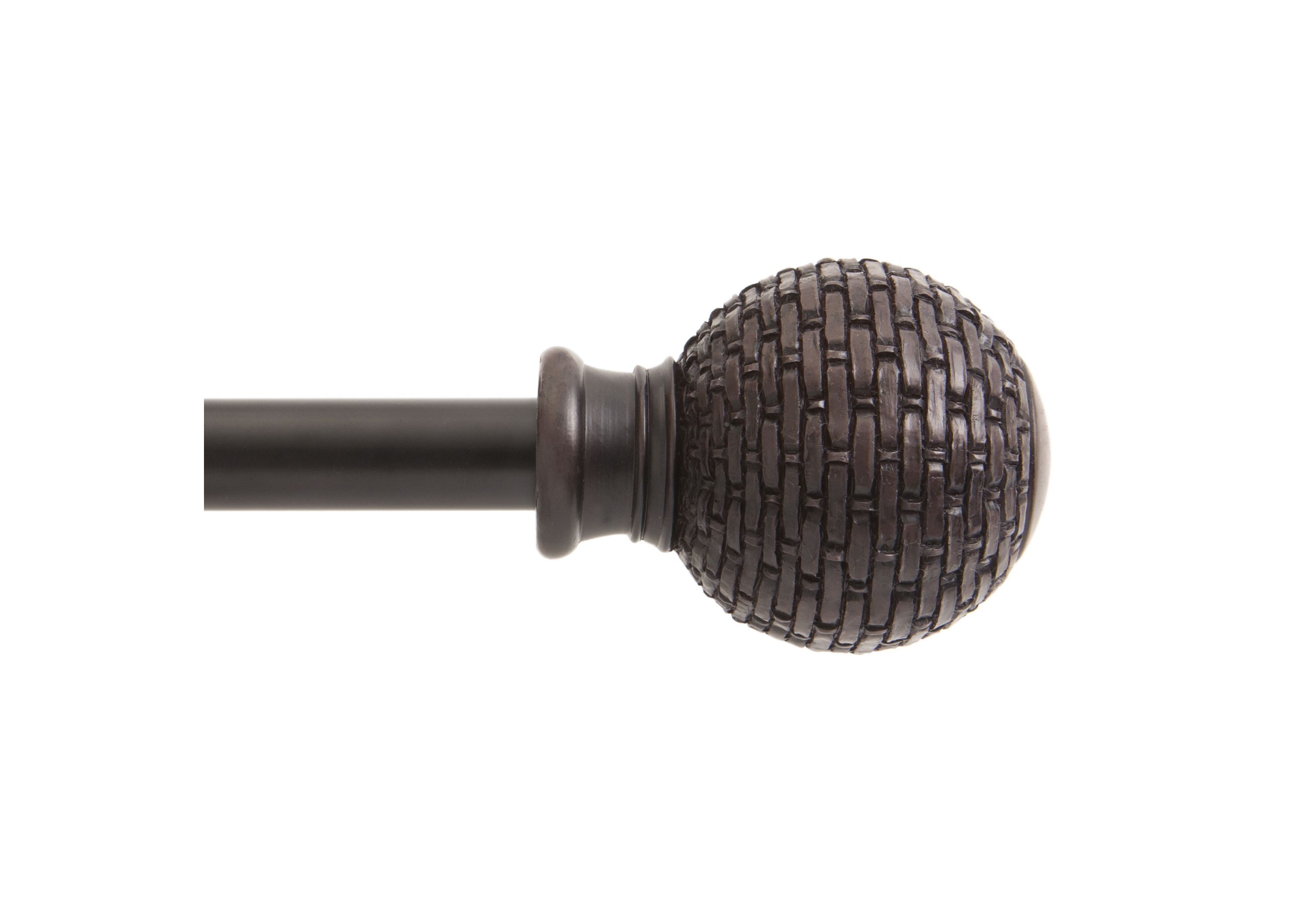 Woven Ball 5/8" Standard Decorative Window Curtain Rod