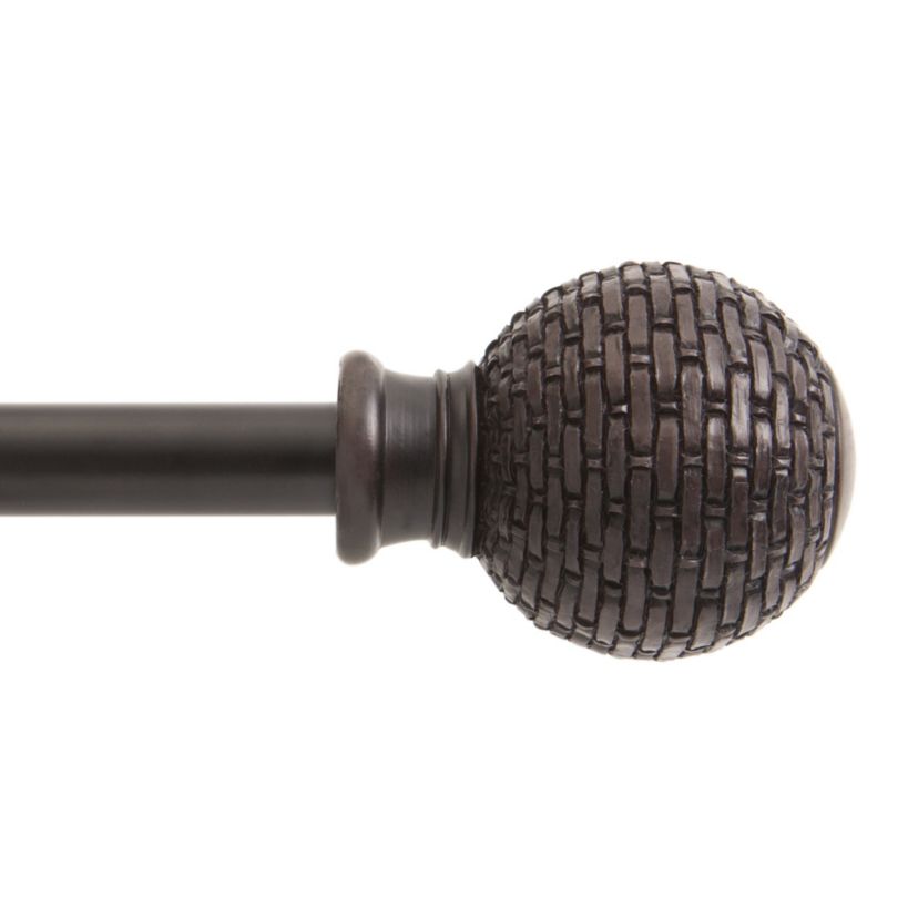 Woven Ball 5/8" Standard Decorative Window Curtain Rod