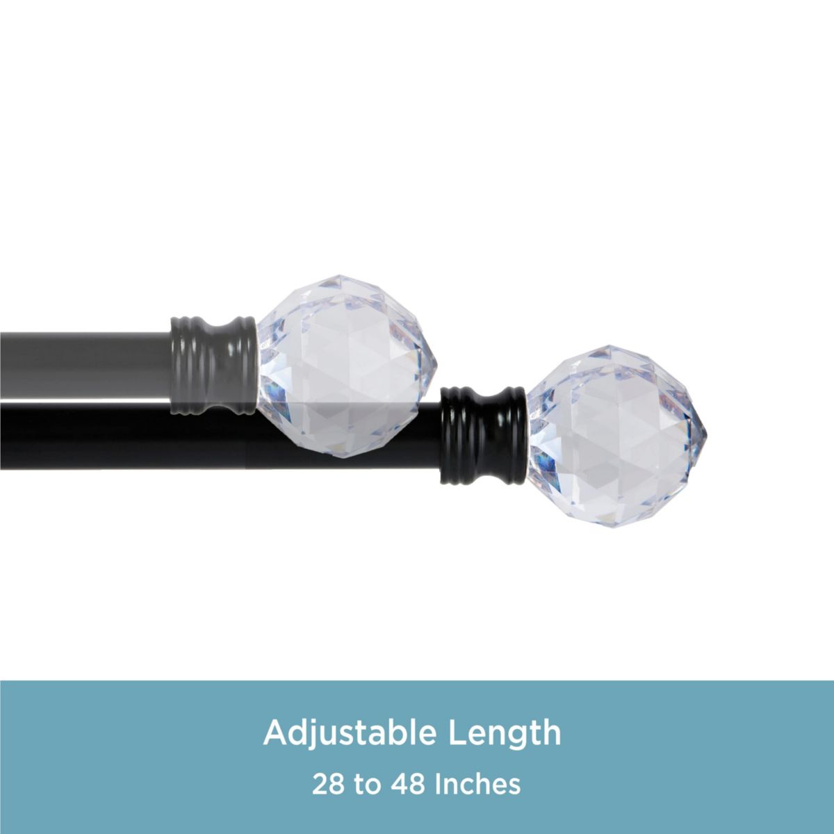 Harris 1/2" Petite Café Decorative Window Curtain Rod