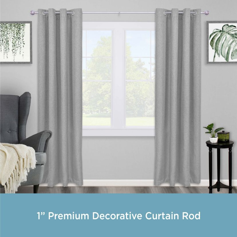 Noah 1" Premium Decorative Window Curtain Rod