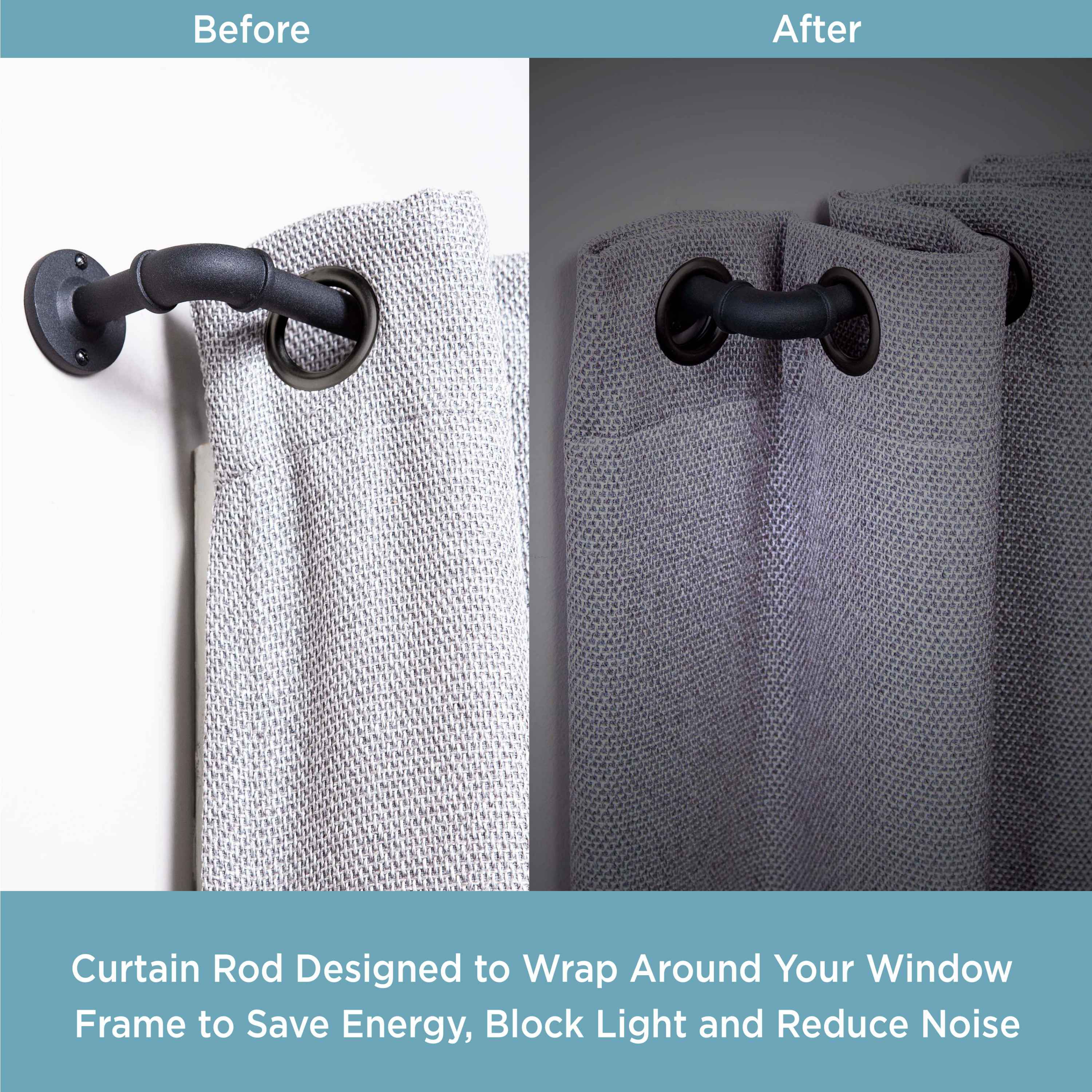 Bronn 3/4" Standard Decorative Window Curtain Rod