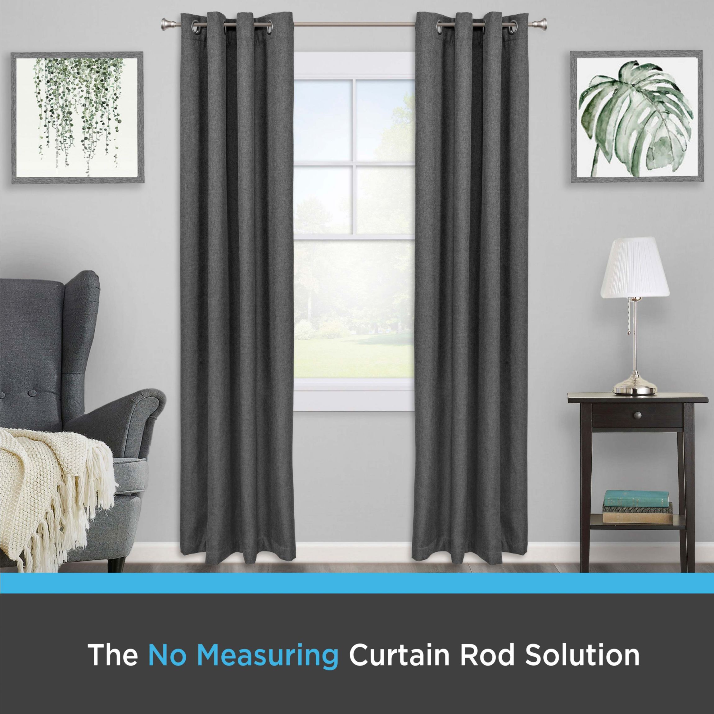 Fast Fit™ Vance 5/8" No Measure Curtain Rod