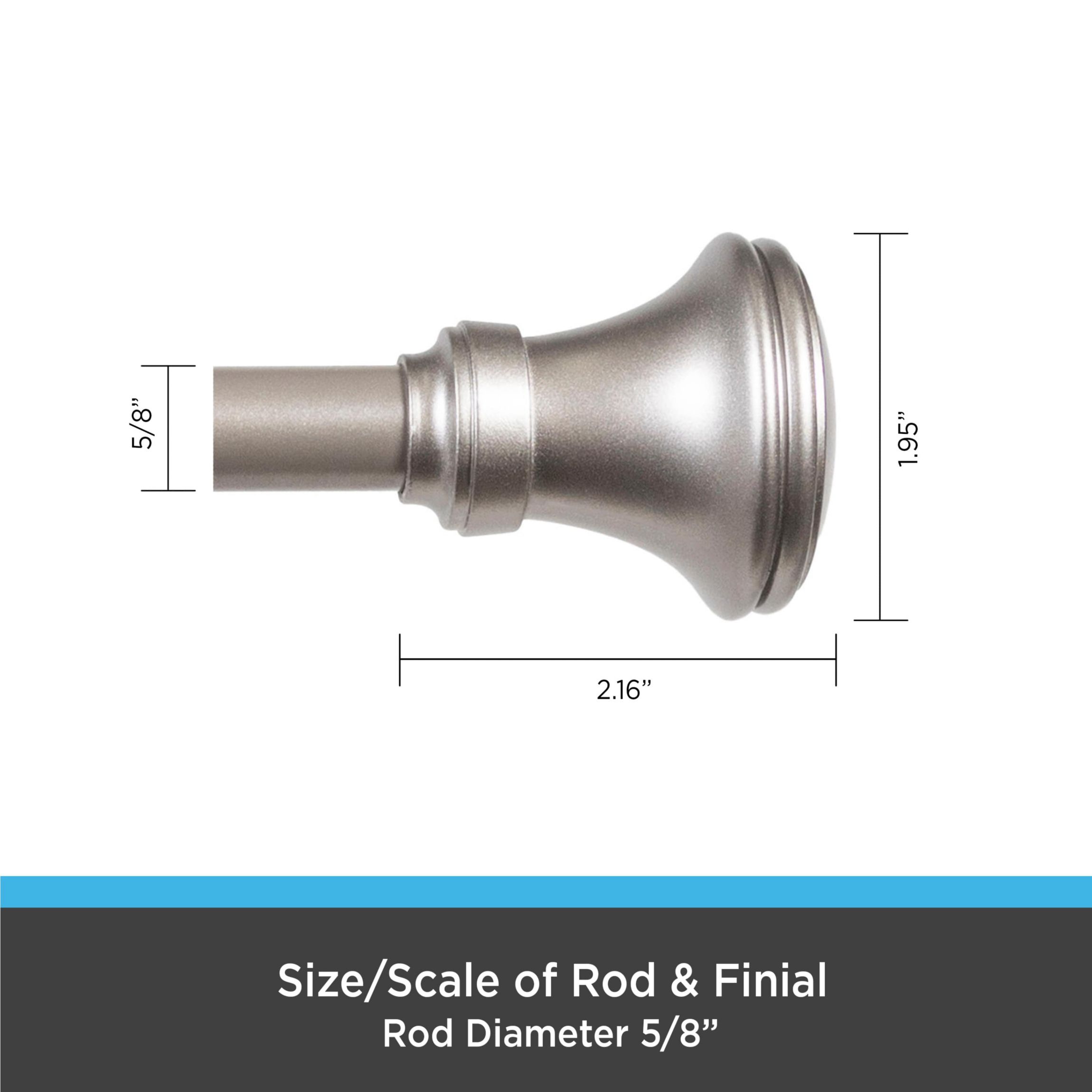 Fast Fit™ Vance 5/8" No Measure Curtain Rod