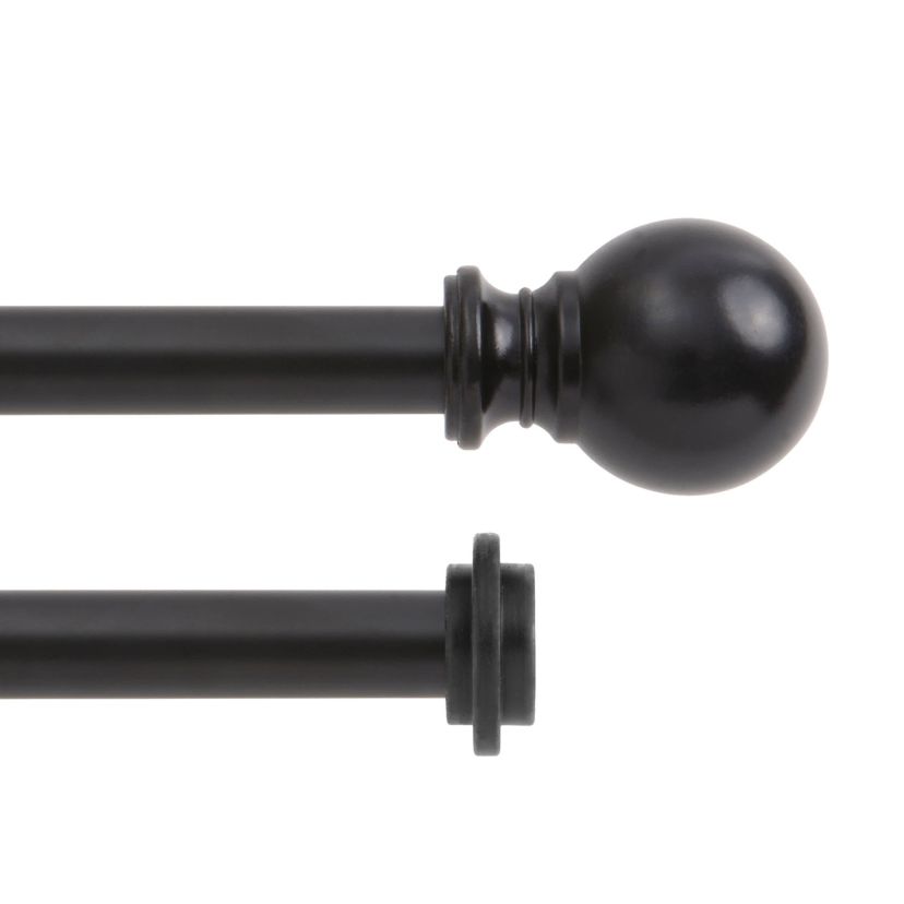 Ball 5/8" Standard Decorative Window Double Curtain Rod