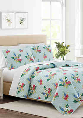 3 Piece Reversible Quilted Bedspread Coverlet All Sizes 20 Colors!!! 