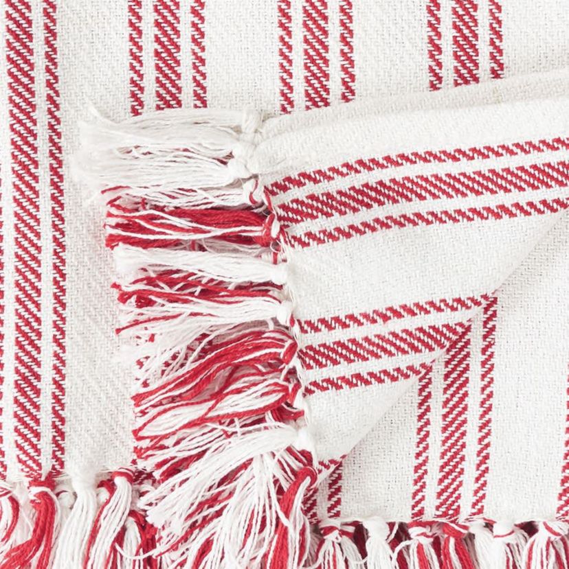 Ticking Throw Blanket