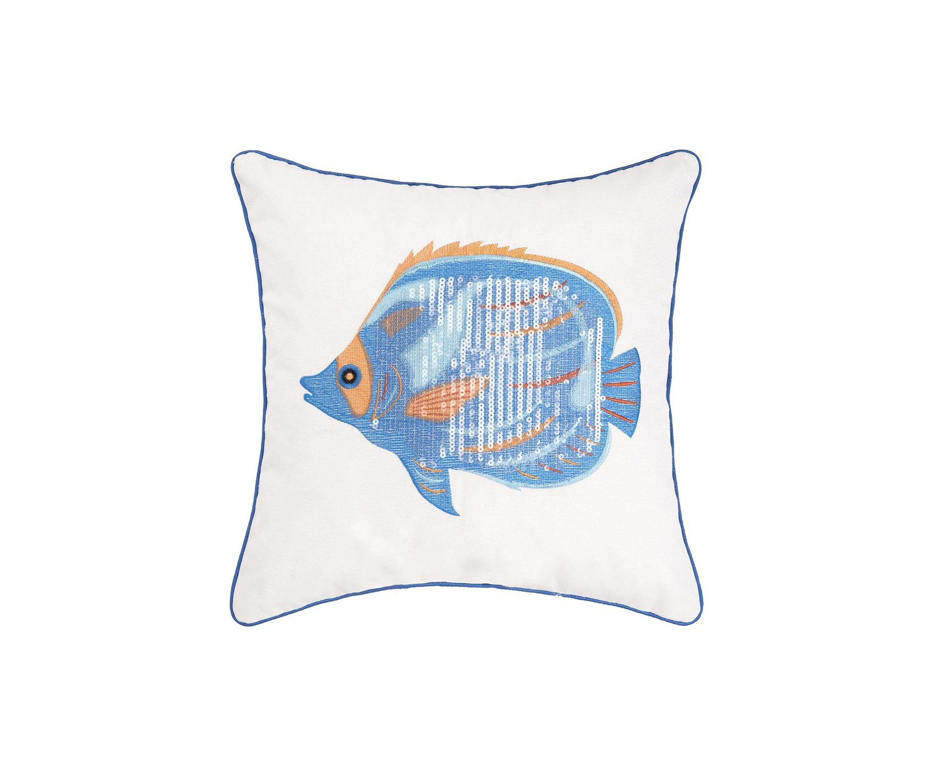 Fish Sequined Pillow