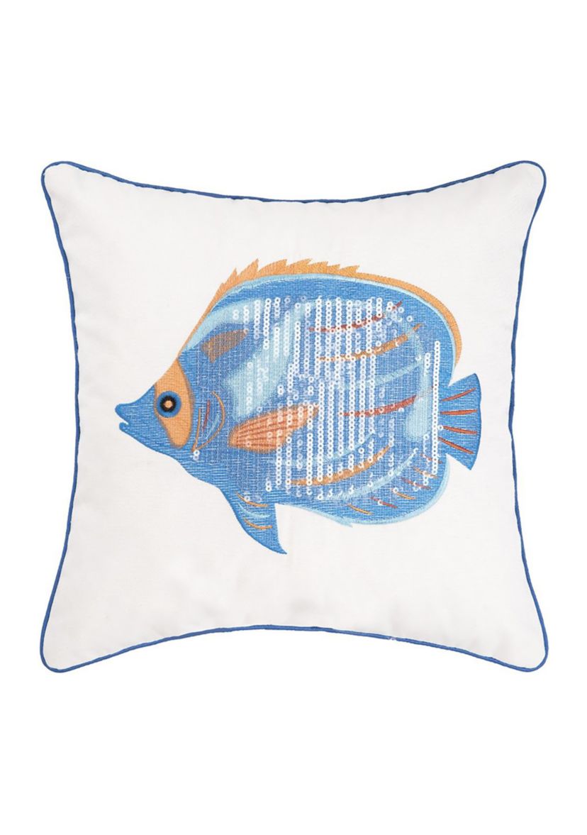 Fish Sequined Pillow