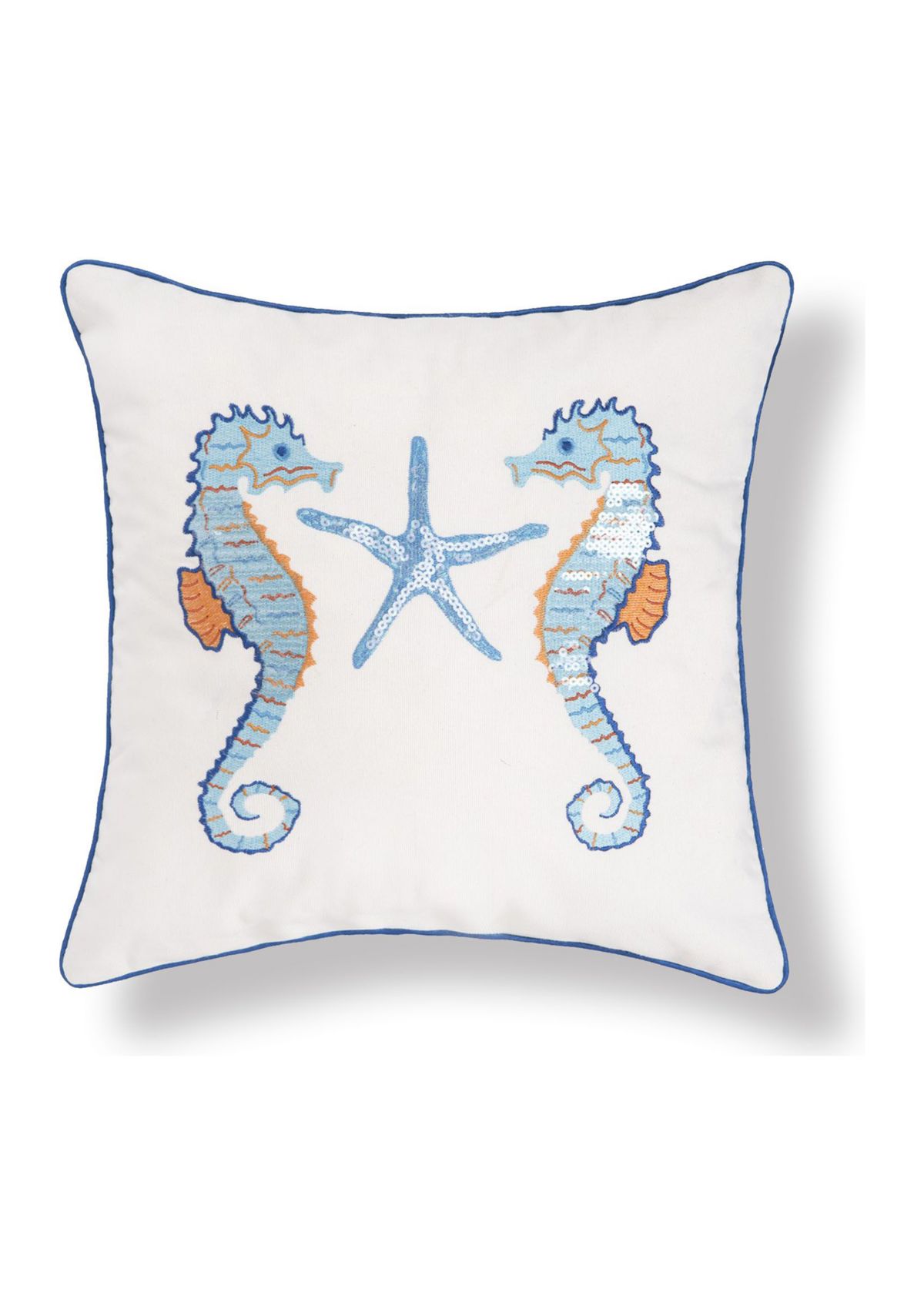 Seahorse Sequined Pillow