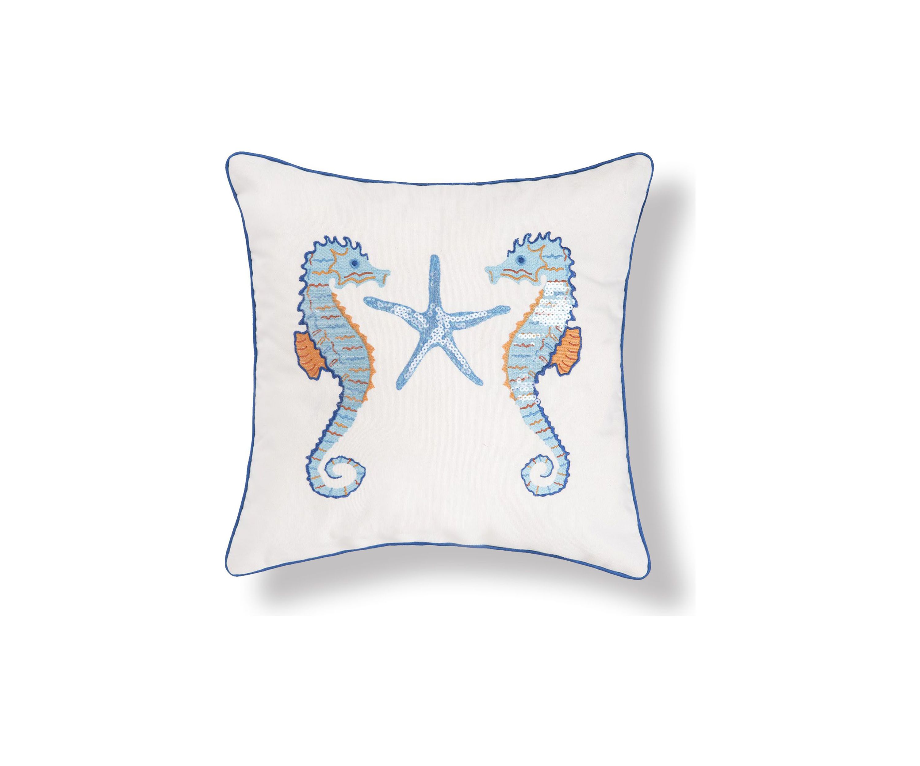 Seahorse Sequined Pillow