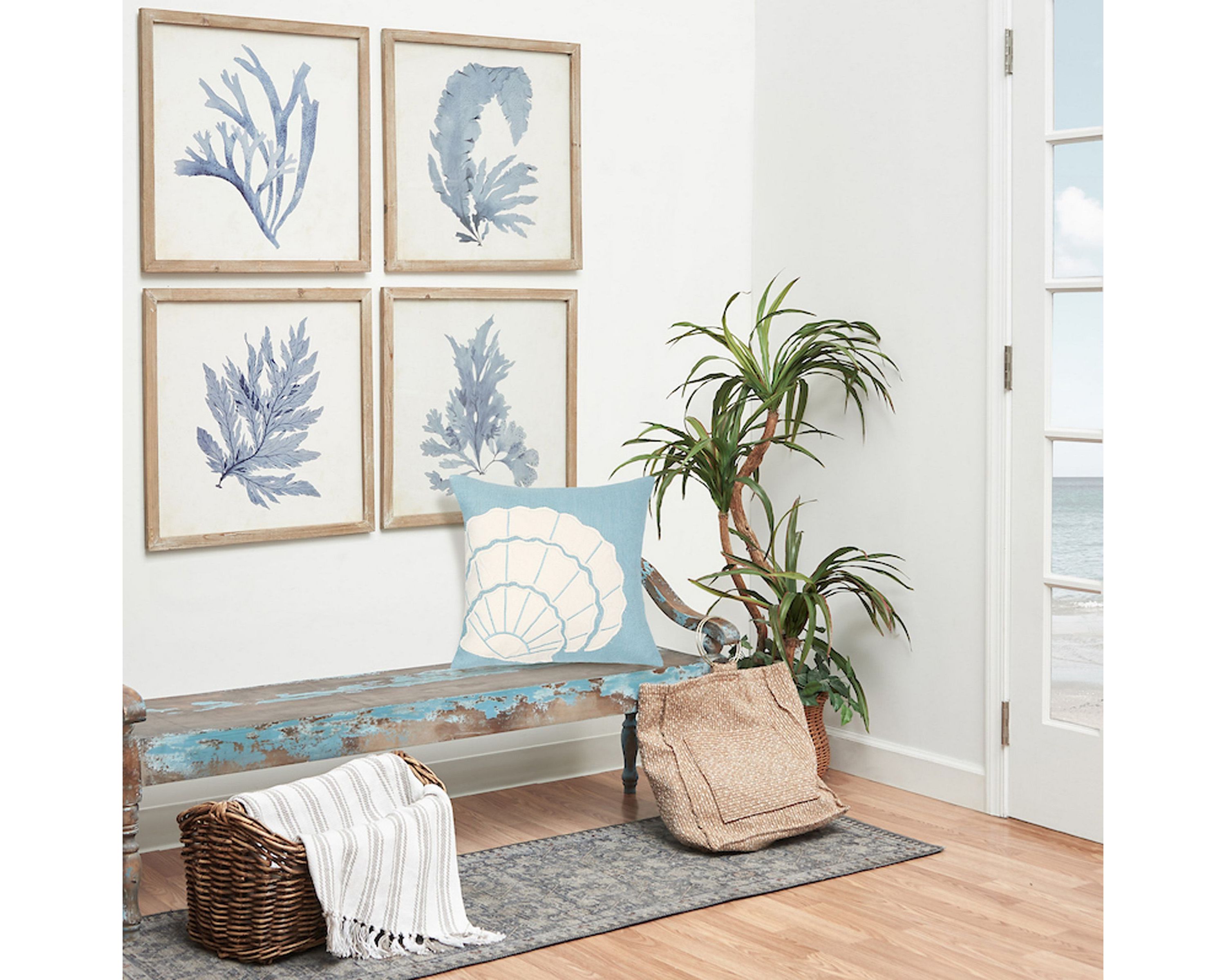 Shell Applique Pillow