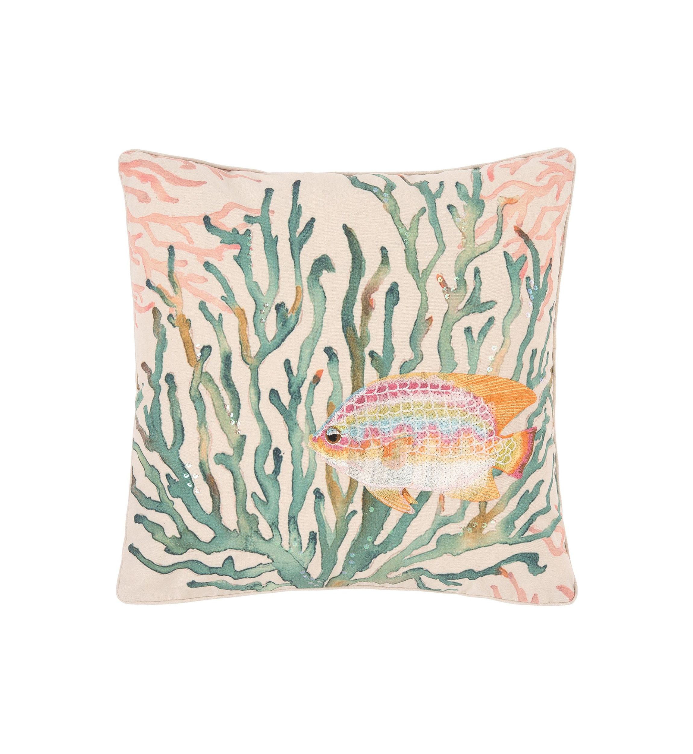 Coral and Fish Pillow