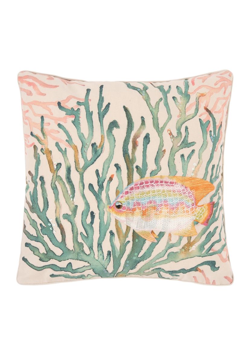 Coral and Fish Pillow