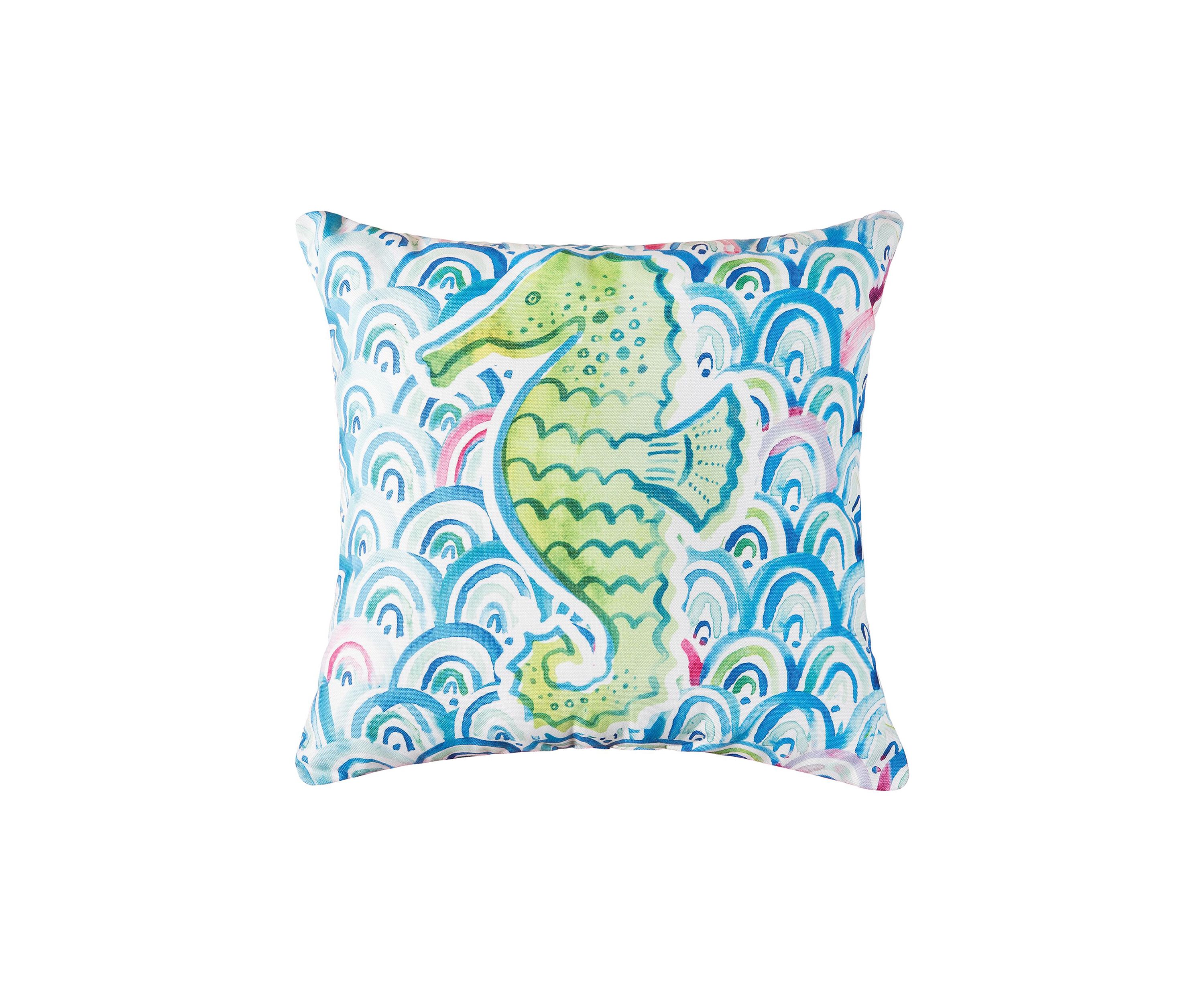 Seahorse Waves Pillow