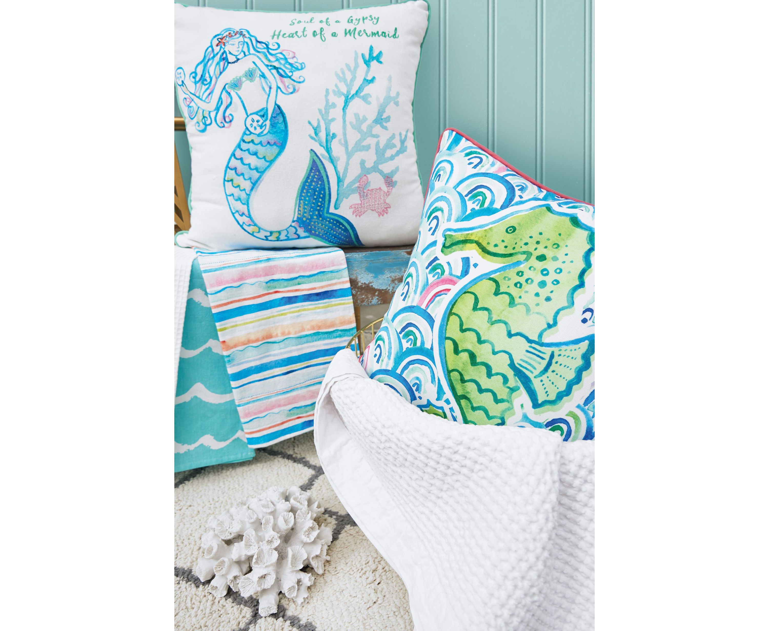 Seahorse Waves Pillow