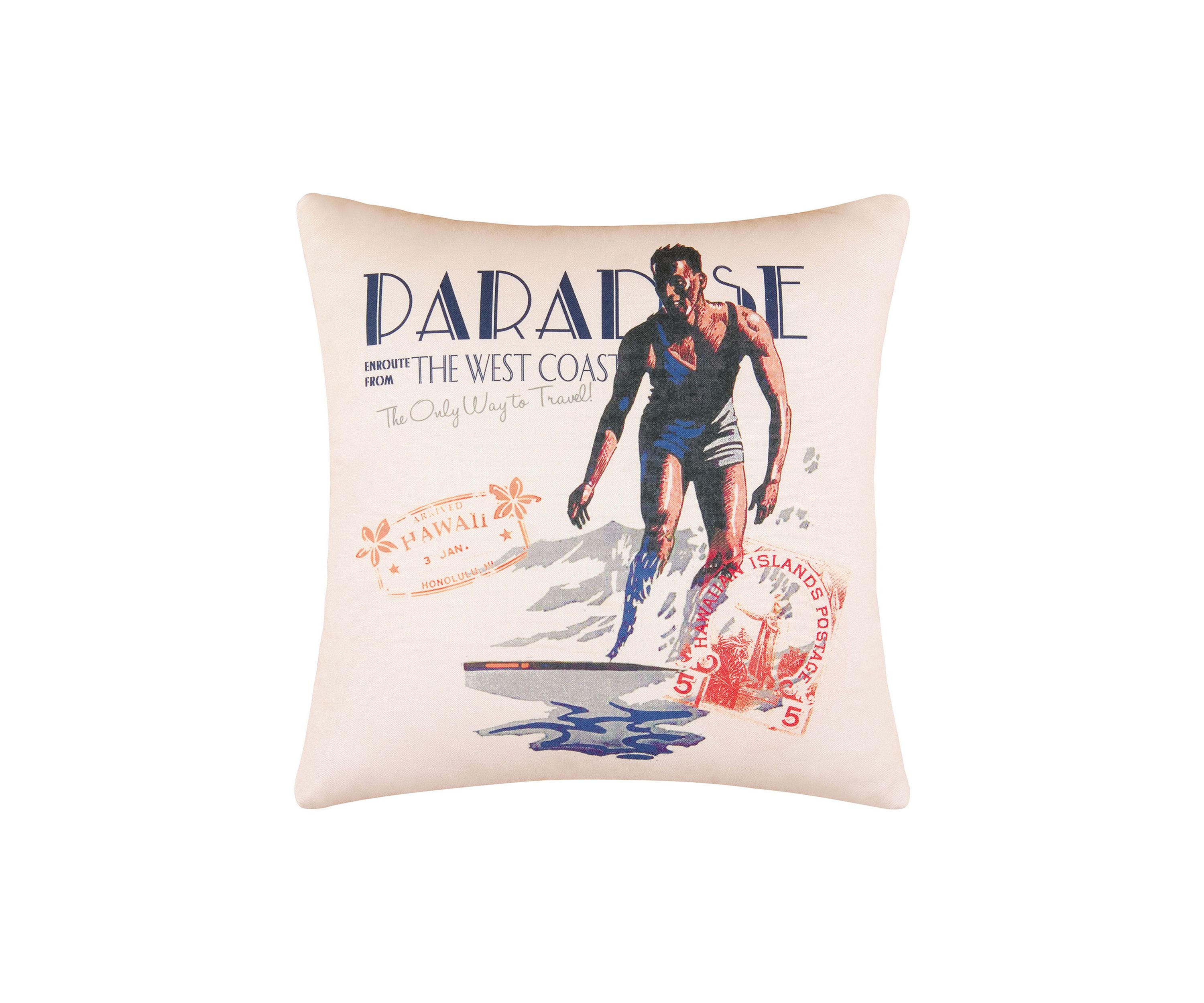 Hawaii Surfing Pillow