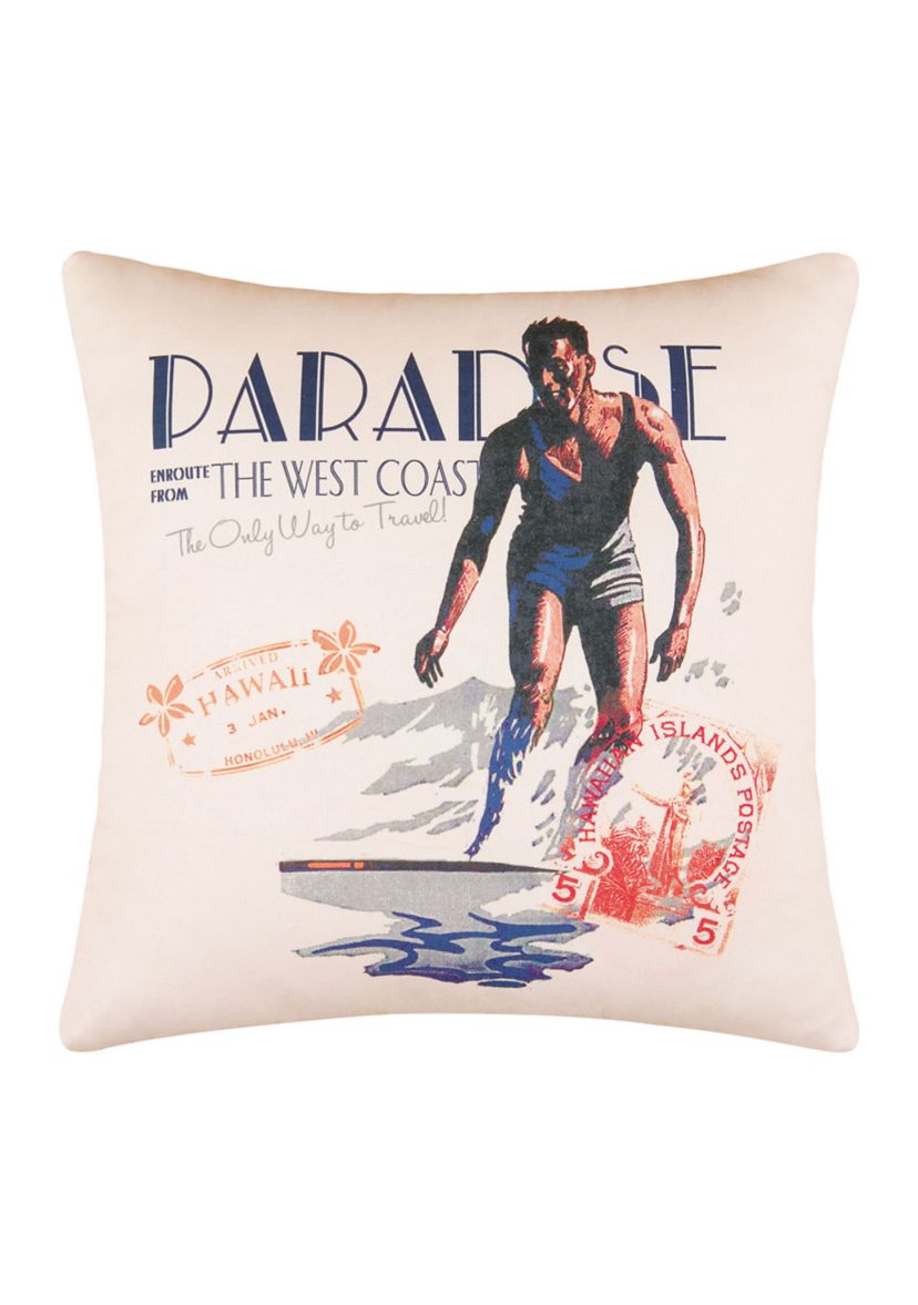 Hawaii Surfing Pillow
