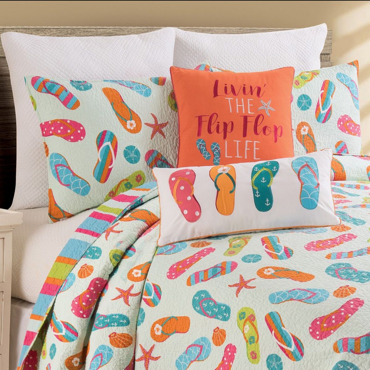 Summer Flip Flops Pillow