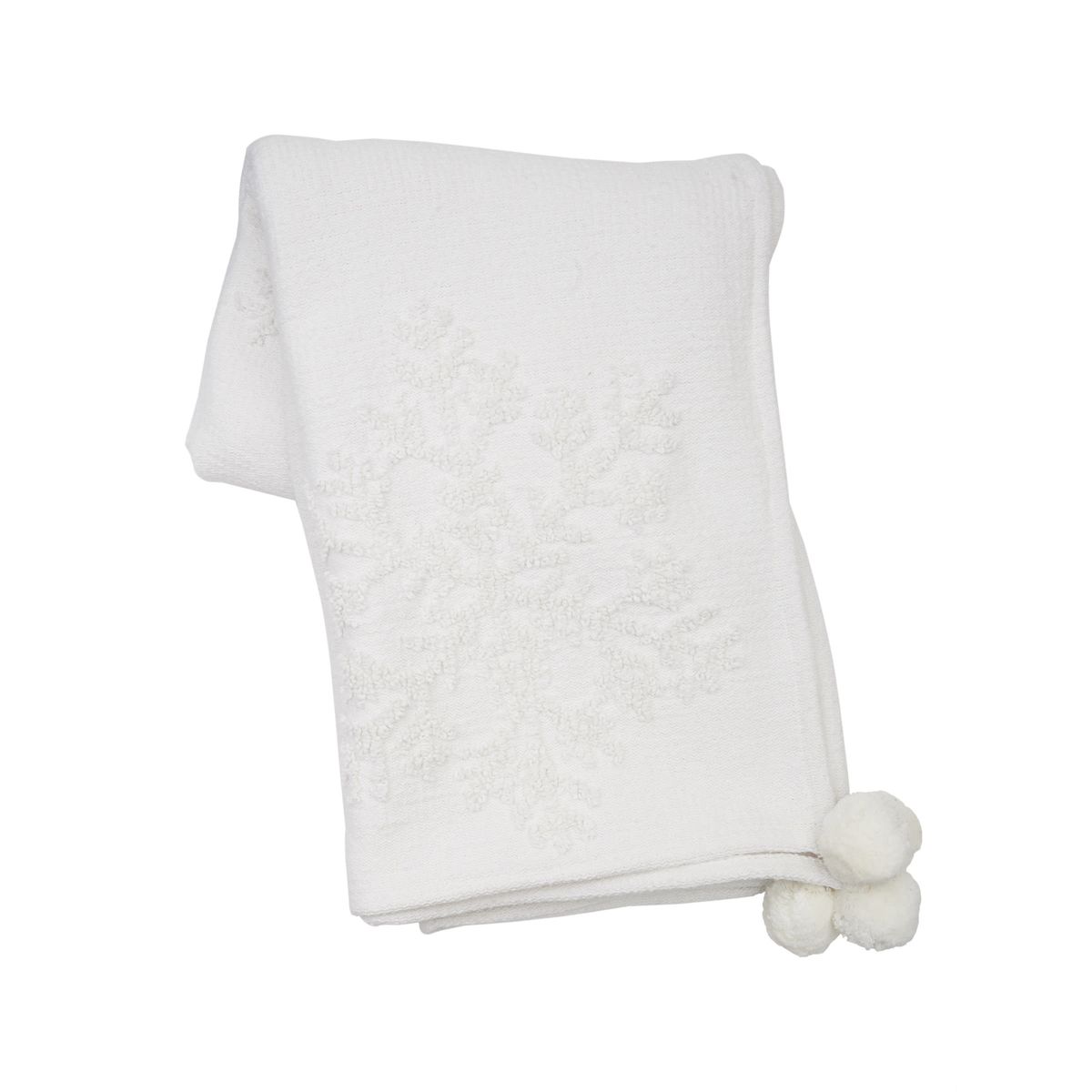 White Snowflake Throw