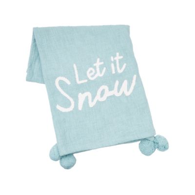 carol & frank Let it Snow Throw, Blue