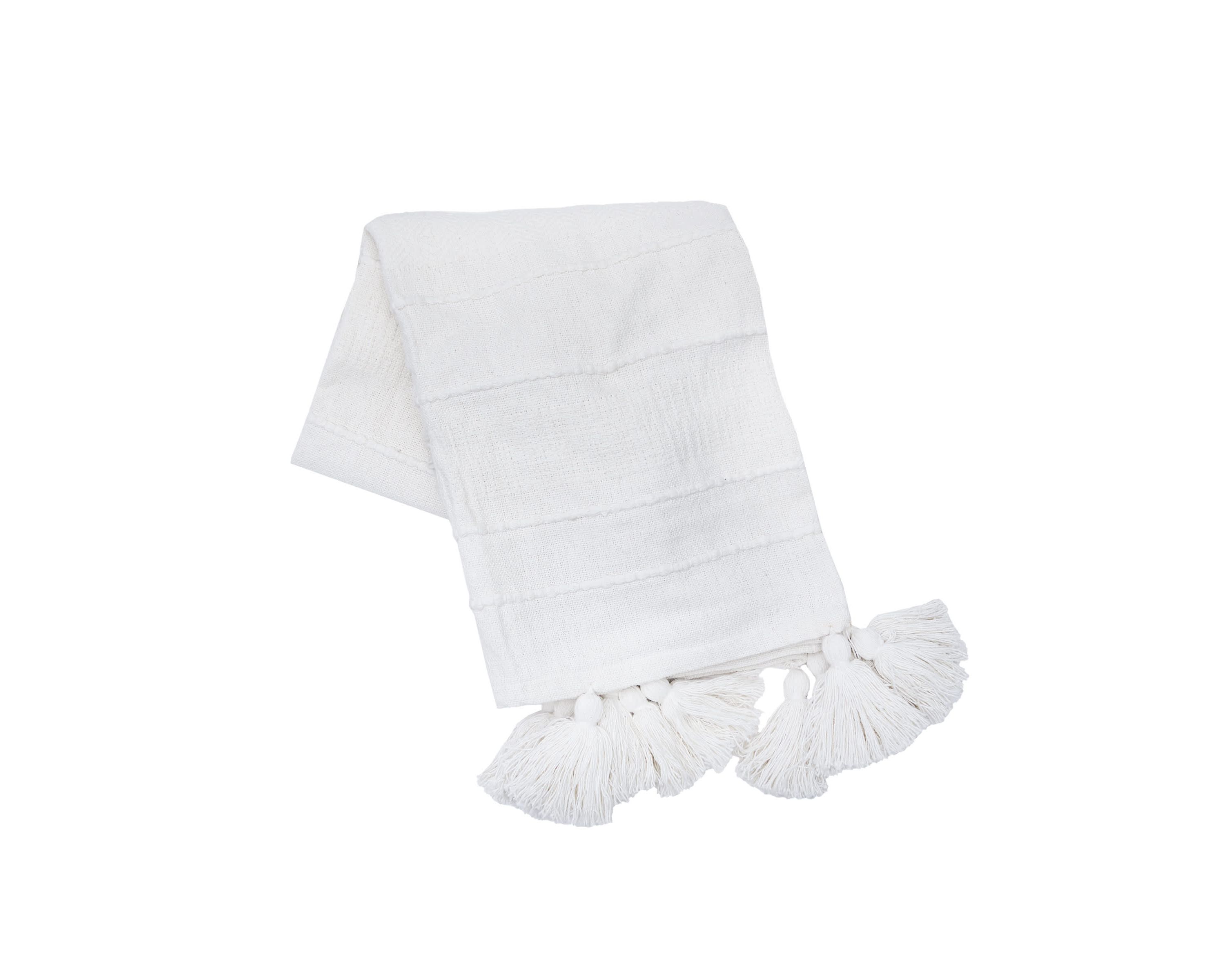 Barton White Throw 
