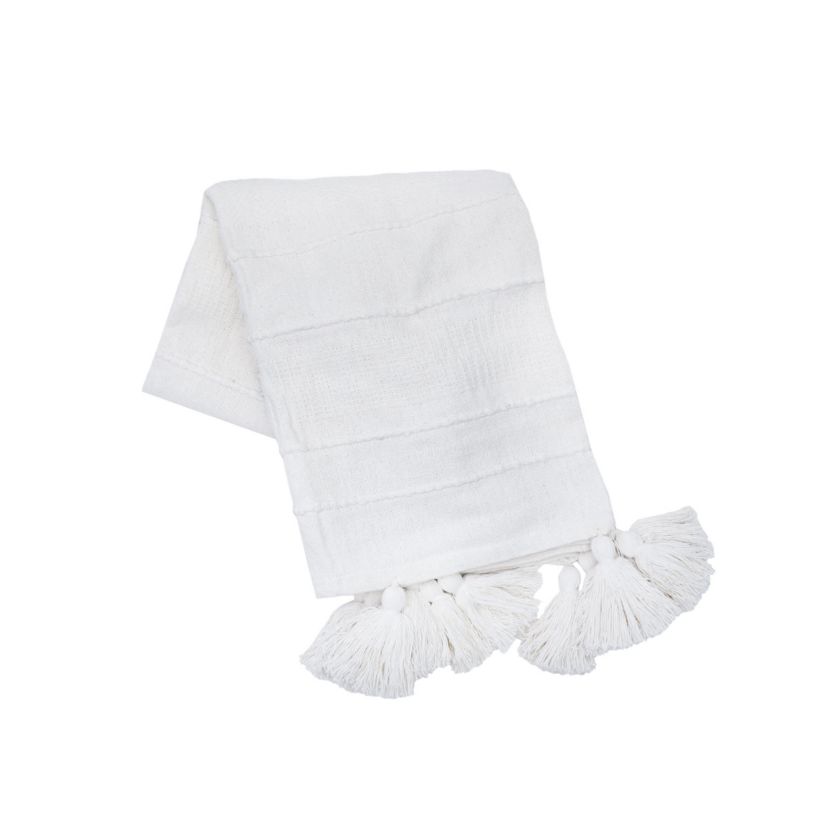 Barton White Throw 