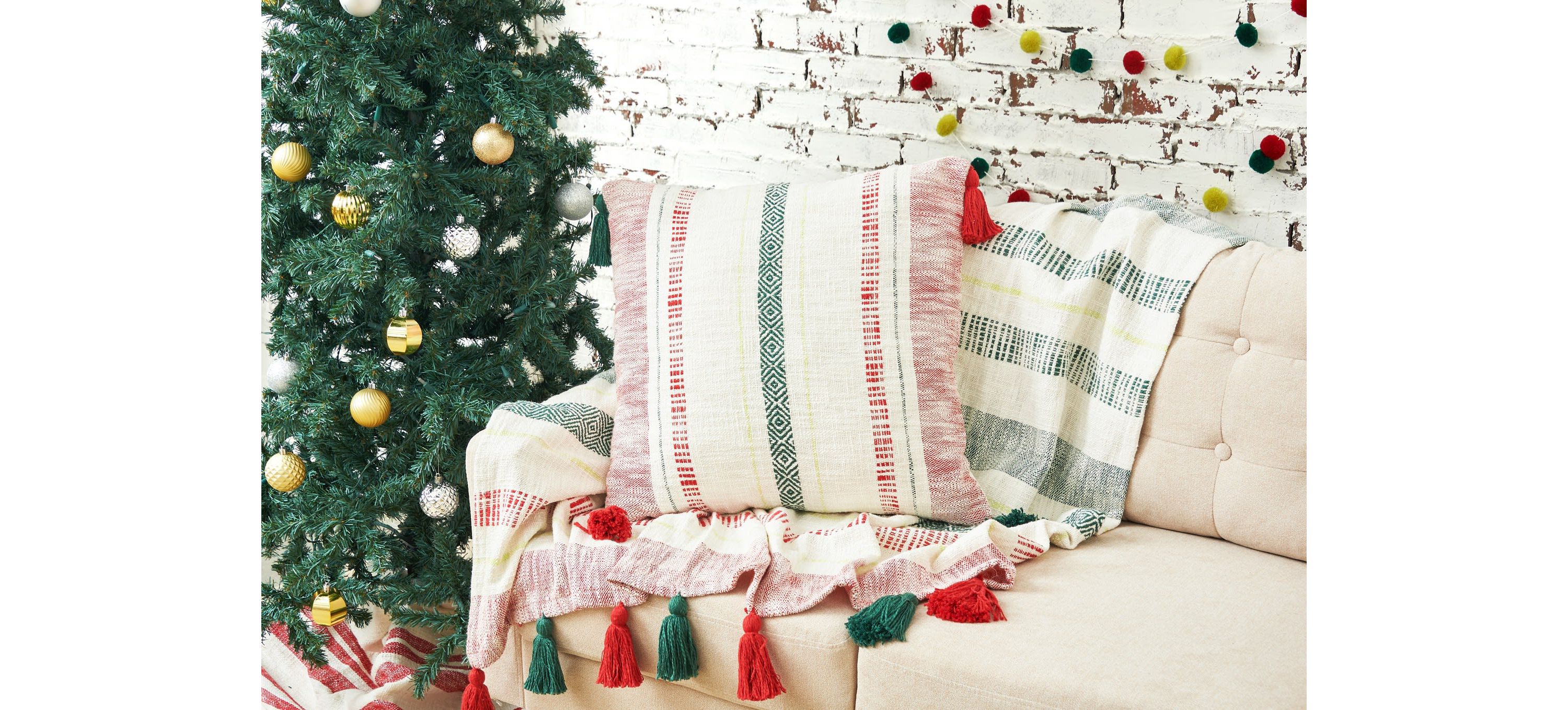 Barton Ruby Woven Throw Pillow