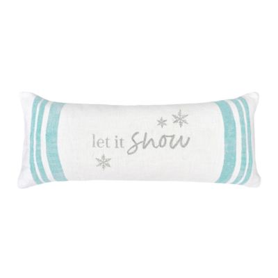carol & frank Morgan Let It Snow Woven Christmas Throw Pillow, Green