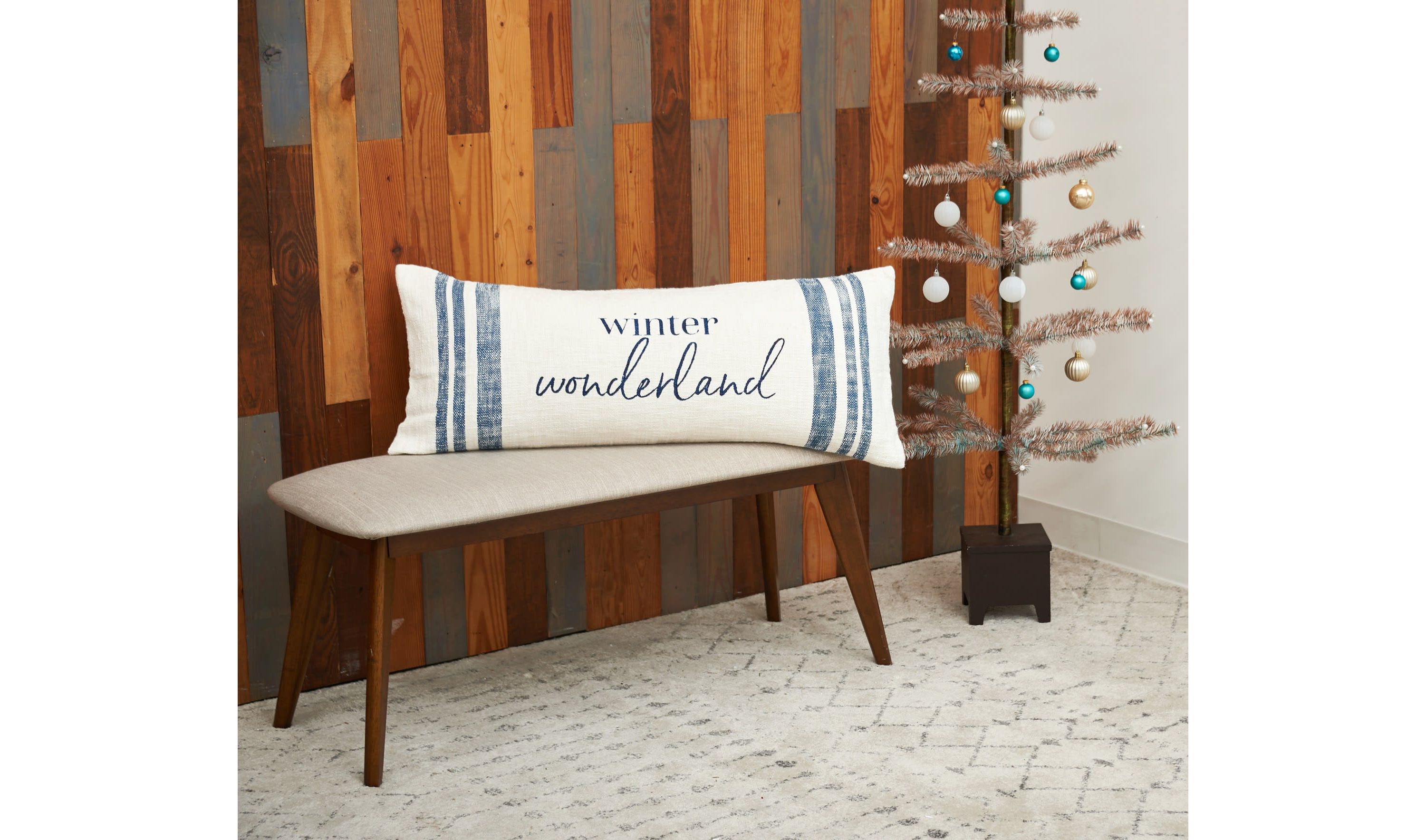 Morgan Winter Wonderland Woven Christmas Throw Pillow