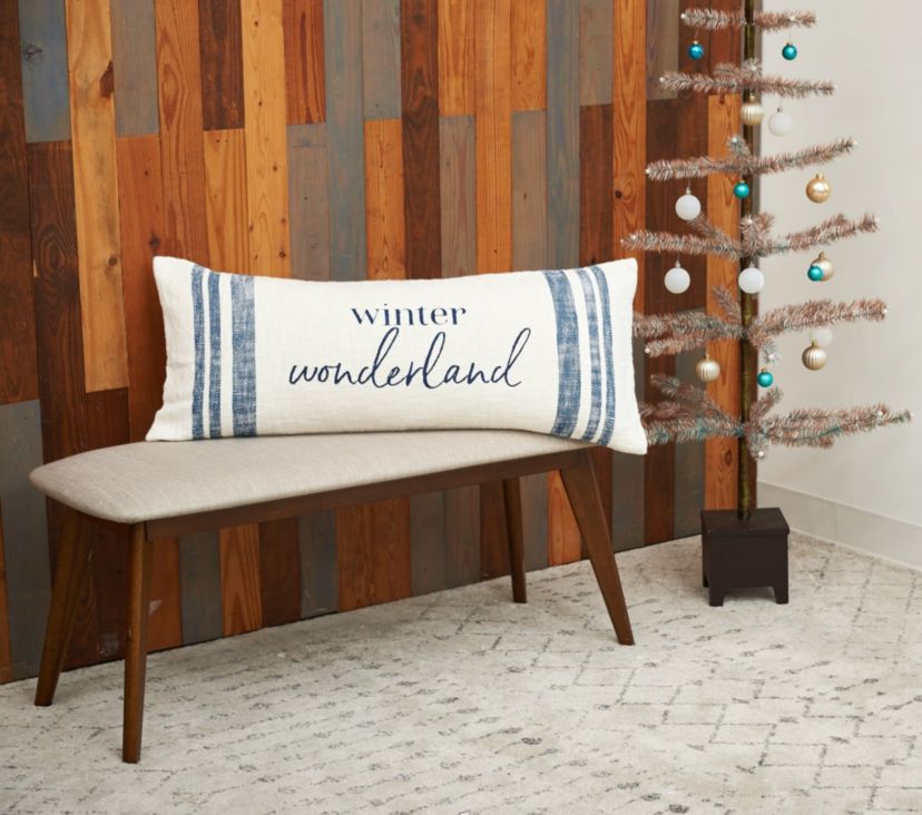 Morgan Winter Wonderland Woven Christmas Throw Pillow