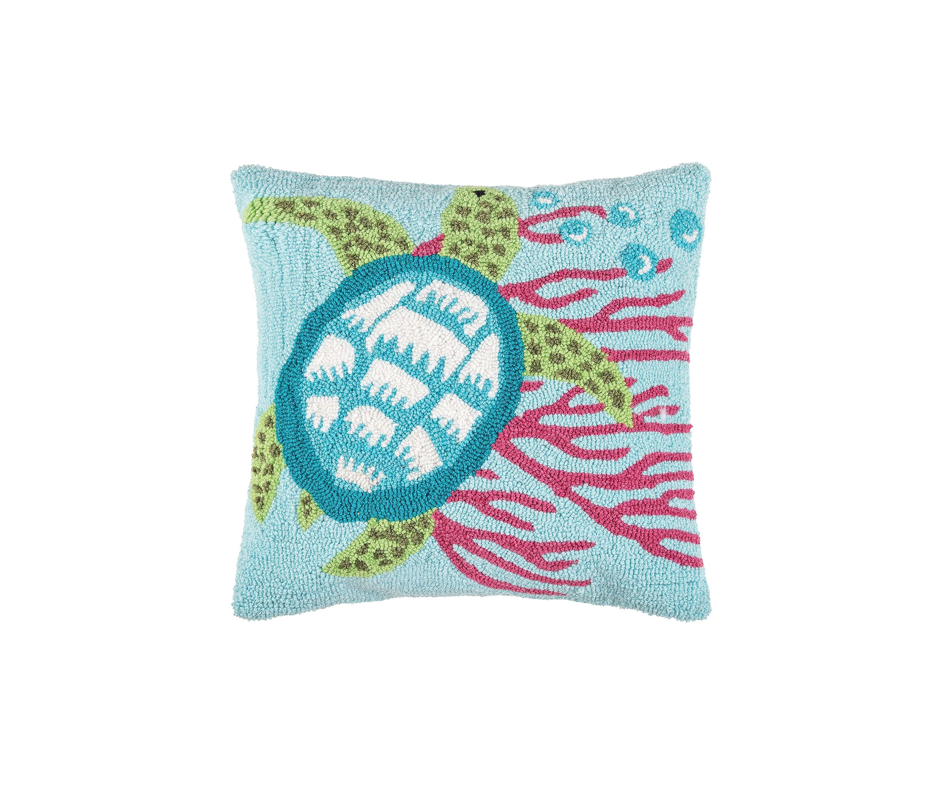 Turtle with Coral Pillow