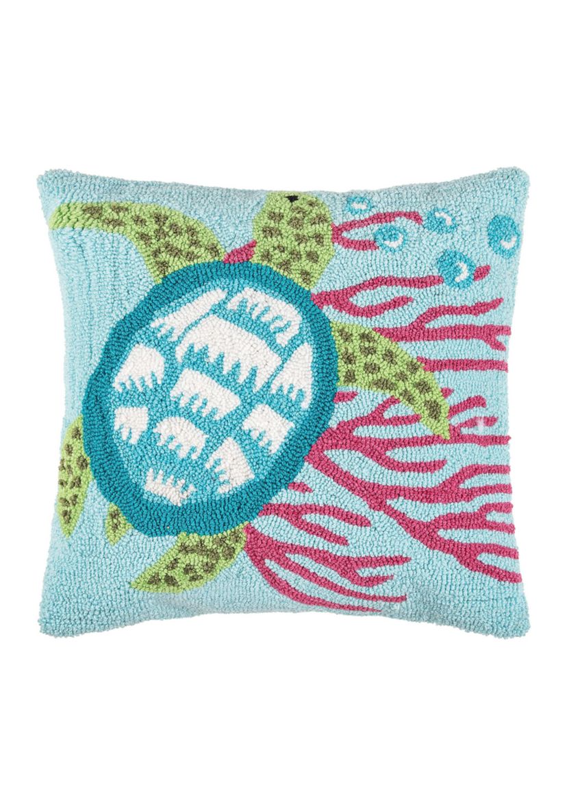Turtle with Coral Pillow