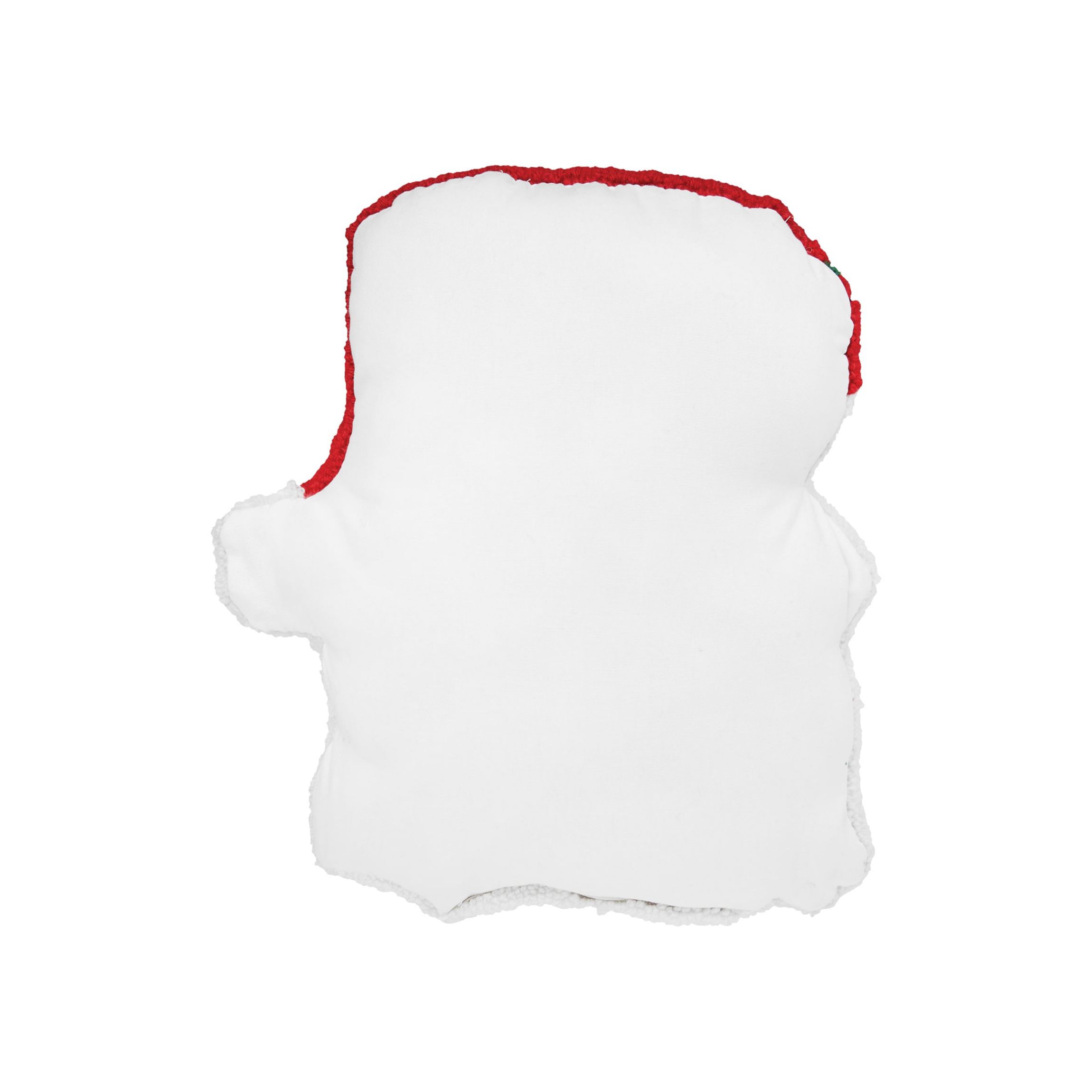 St. Nick Santa Claus Christmas Shaped Hooked Christmas Throw Pillow 16" x 16"