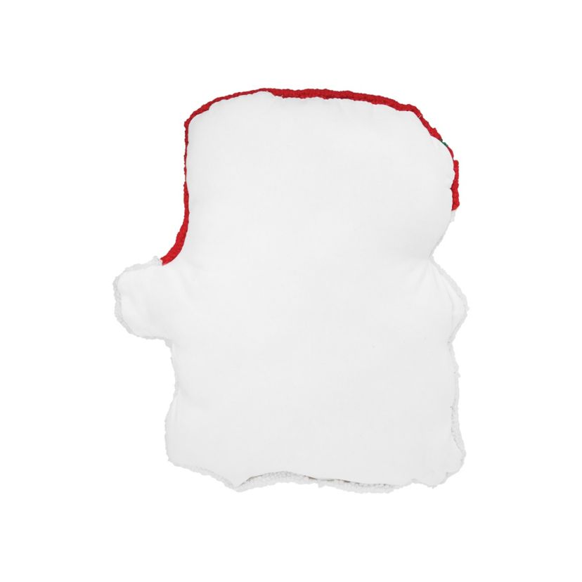 St. Nick Santa Claus Christmas Shaped Hooked Christmas Throw Pillow 16" x 16"