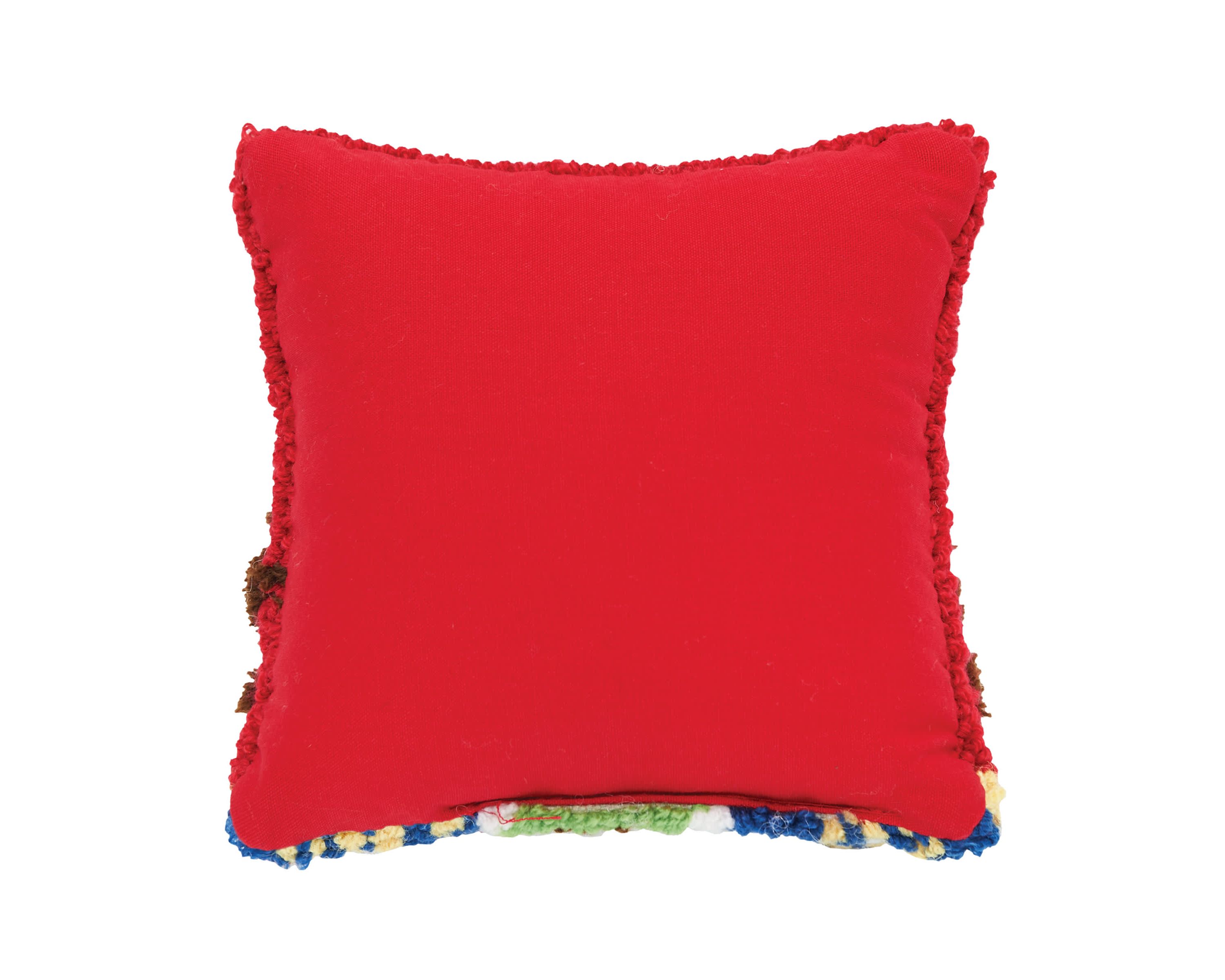 Nutcracker Hooked Small Petite Christmas Throw Pillow 8" x 8"