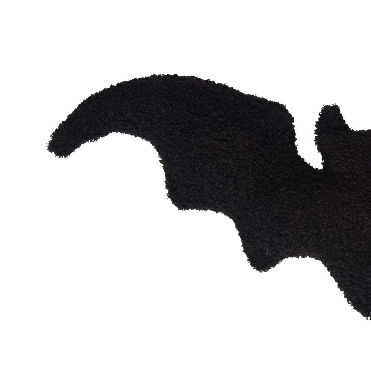 Black Bat Shaped Halloween Halloween Throw Pillow 10" x 22"