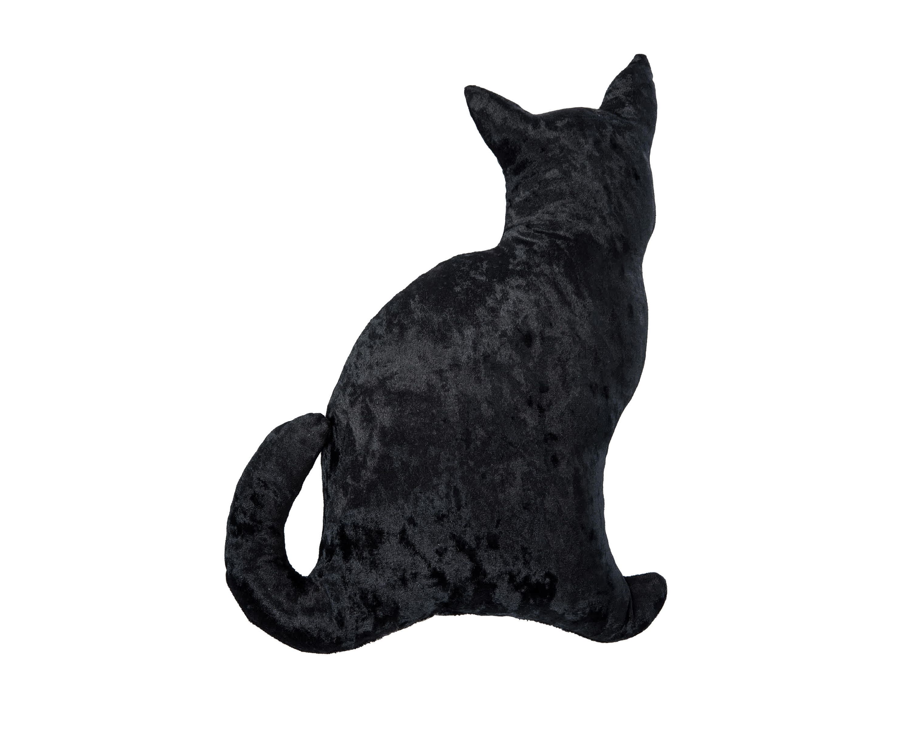 Shaped Cat Halloween Throw Pillow 12.5" x 16.5"