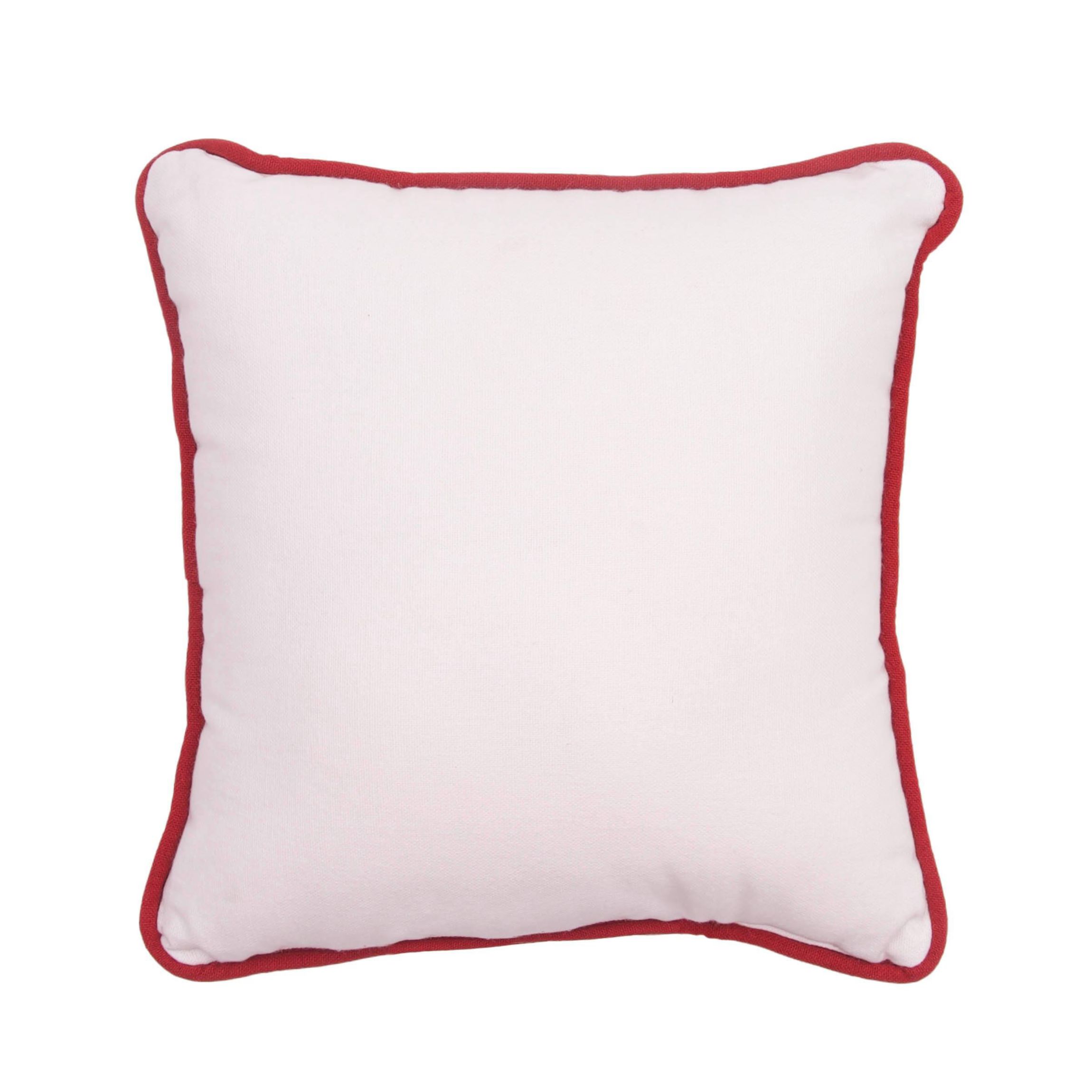 Love Poinsettia Small Petite Christmas Throw Pillow 10" x 10"