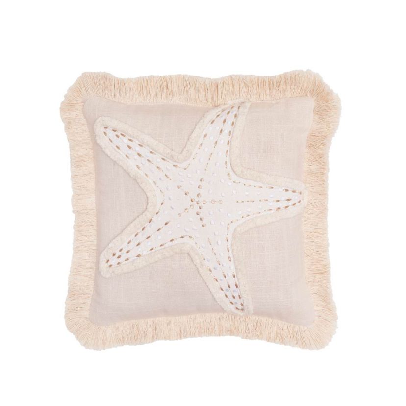10" x 10" Golden Coast Starfish Throw Pillow