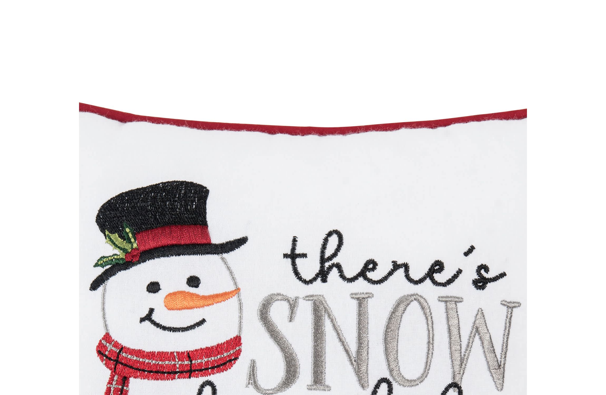 Snow Place Like Home Small Petite Christmas Throw Pillow 10" x 10"