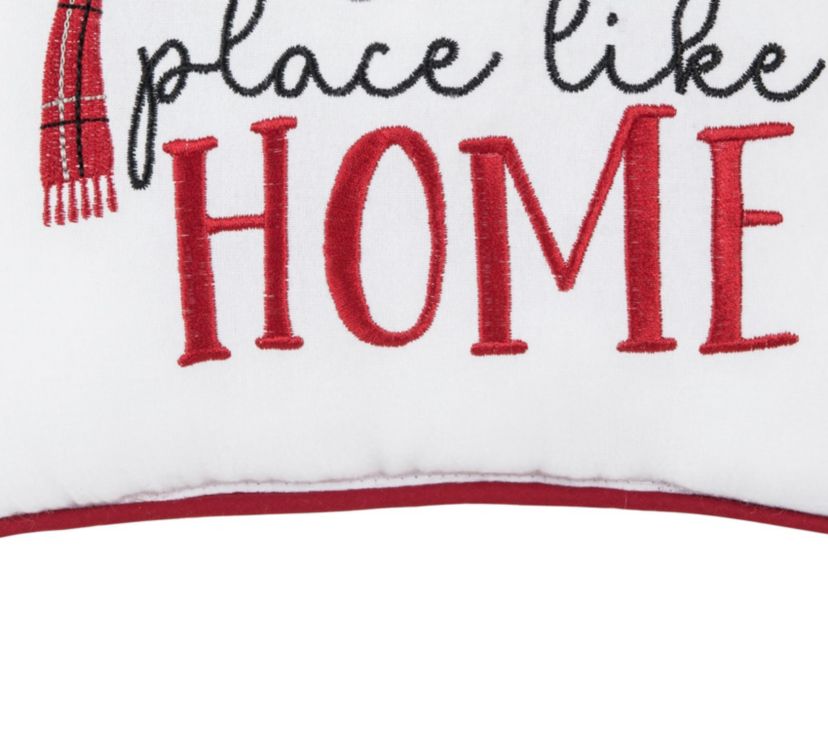 Snow Place Like Home Small Petite Christmas Throw Pillow 10" x 10"